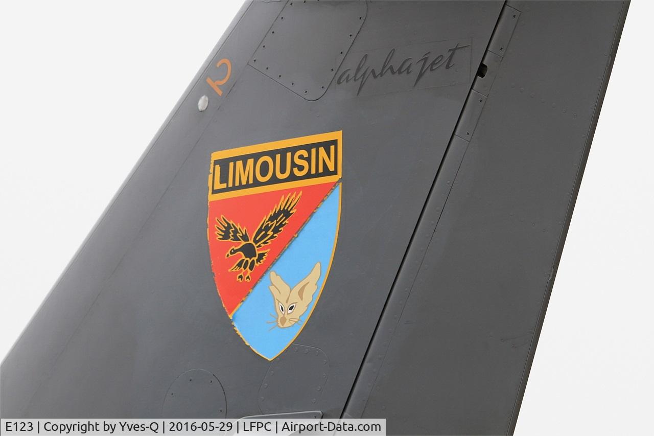 E123, Dassault-Dornier Alpha Jet E C/N E123, Dassault-Dornier Alpha Jet E, Close view of tail, Creil Air Base 110 (LFPC-CSF) Open day 2016