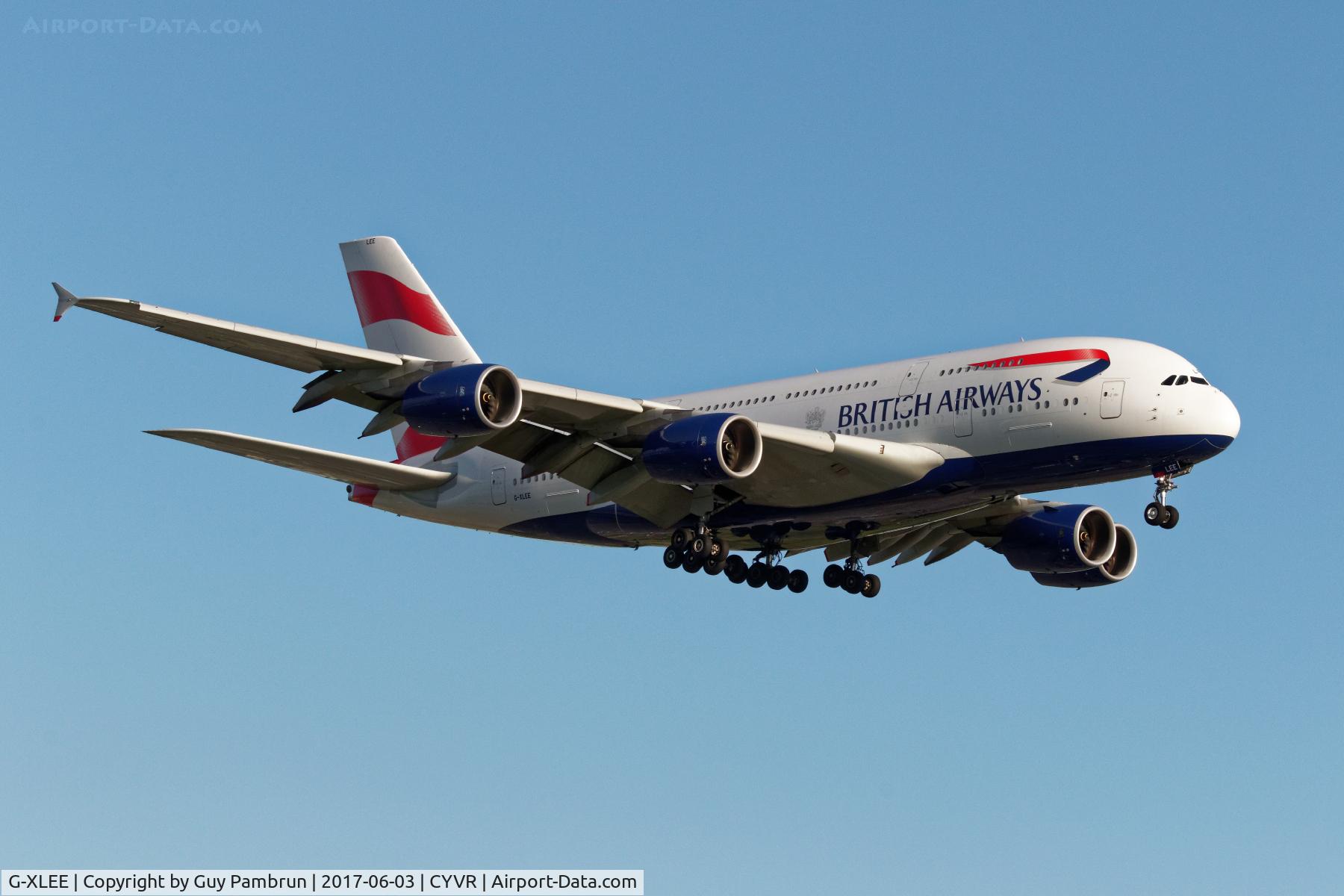 G-XLEE, 2013 Airbus A380-841 C/N 148, Landing