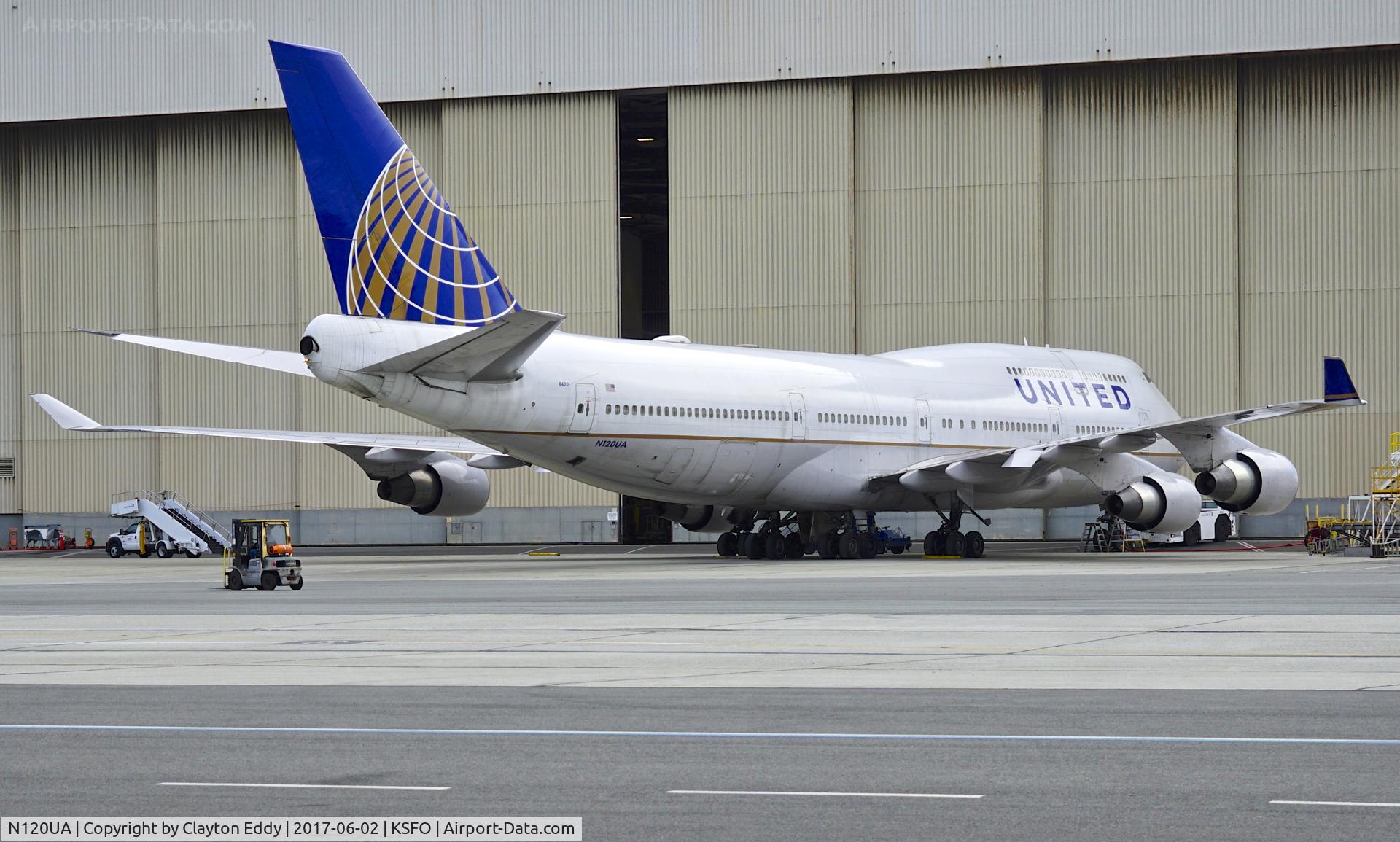 N120UA, 1999 Boeing 747-422 C/N 29166, SFO 2017.
