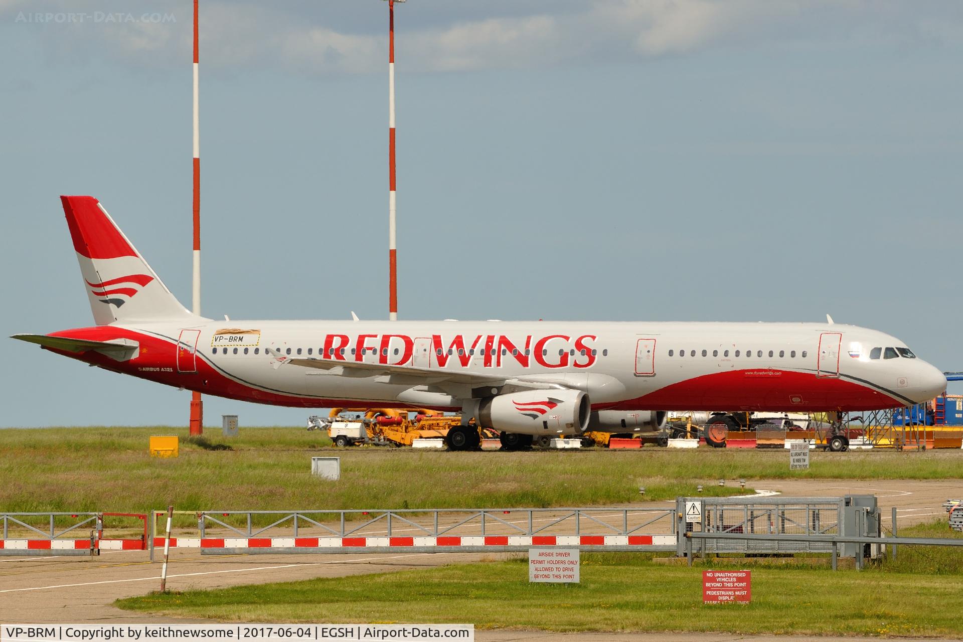 VP-BRM, 1998 Airbus A321-231 C/N 802, Temporary registration paper removed by weather exposing VP-BRM.