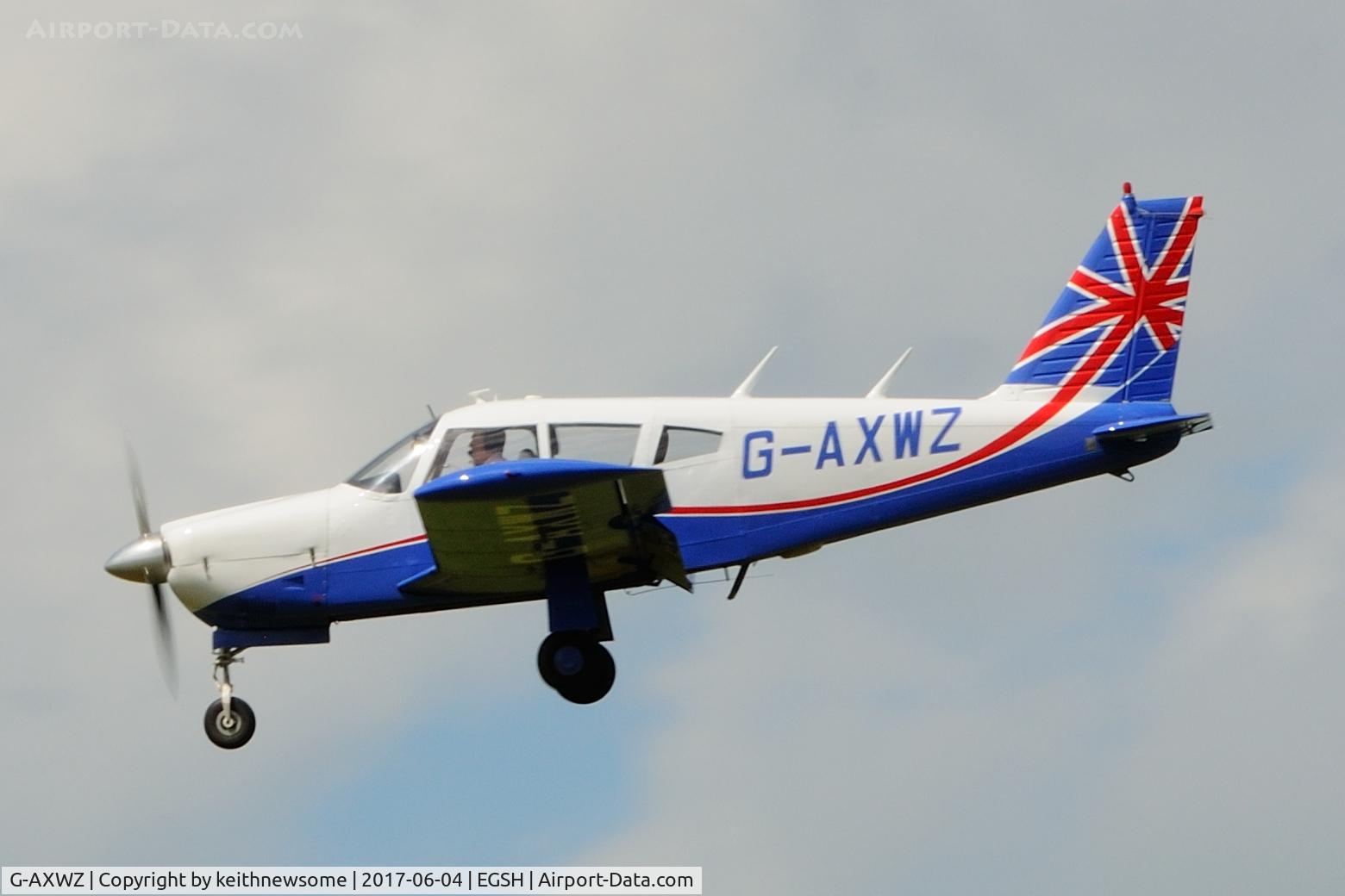 G-AXWZ, 1969 Piper PA-28R-200 Cherokee Arrow C/N 28R-35605, Arriving in heat haze.