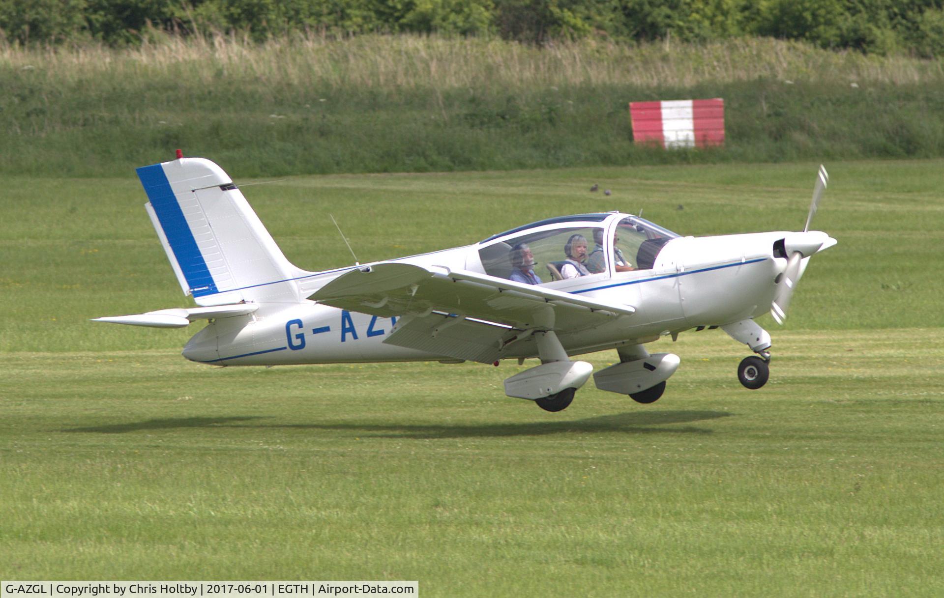 G-AZGL, 1972 Socata MS.894A Rallye Minerva 220 C/N 11929, Touching down at Old Warden, Beds.