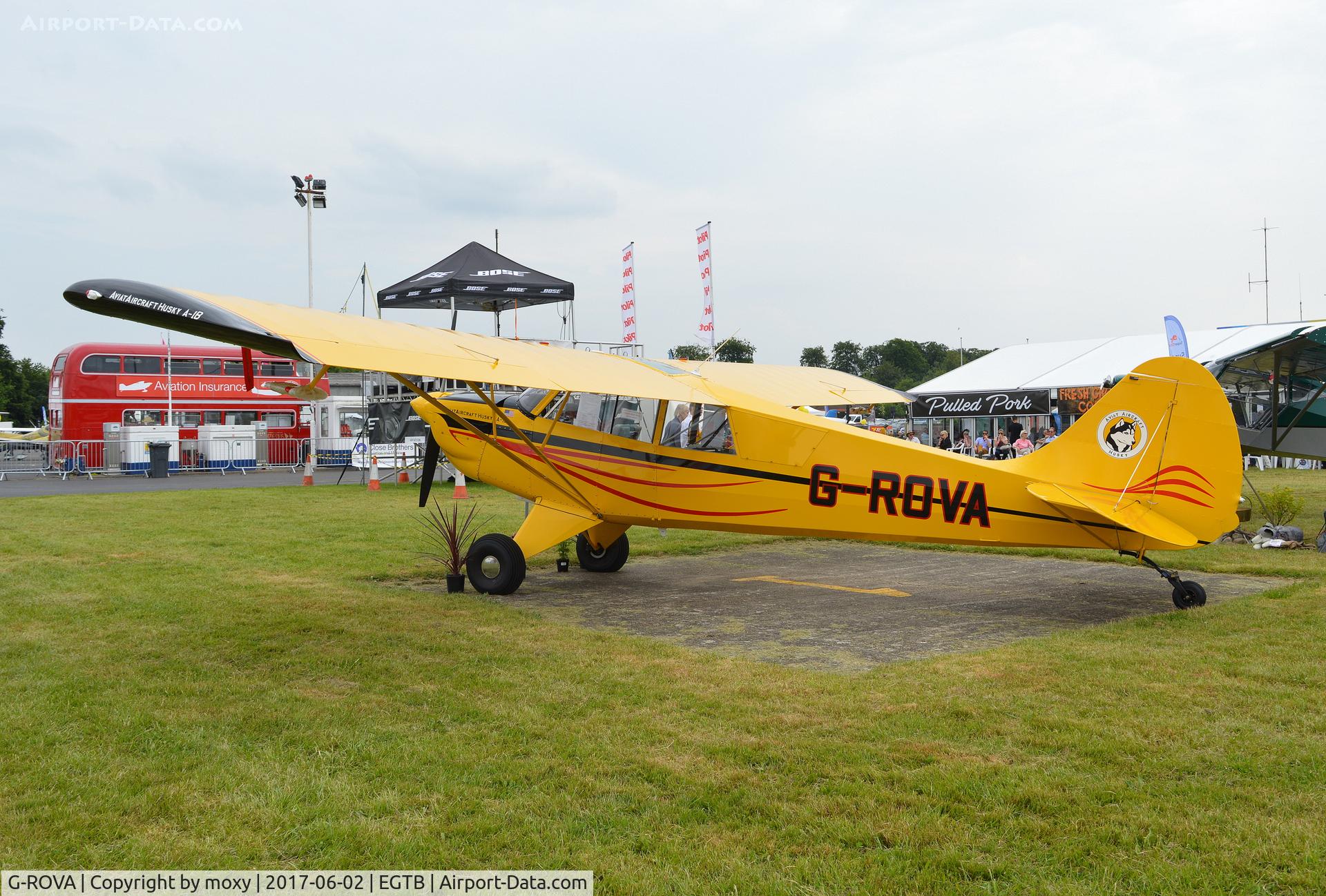 G-ROVA, 2016 Aviat A-1B Husky C/N NF0008, Aviat A-1B Husky at AeroExpo 2017, Wycombe Air Park.