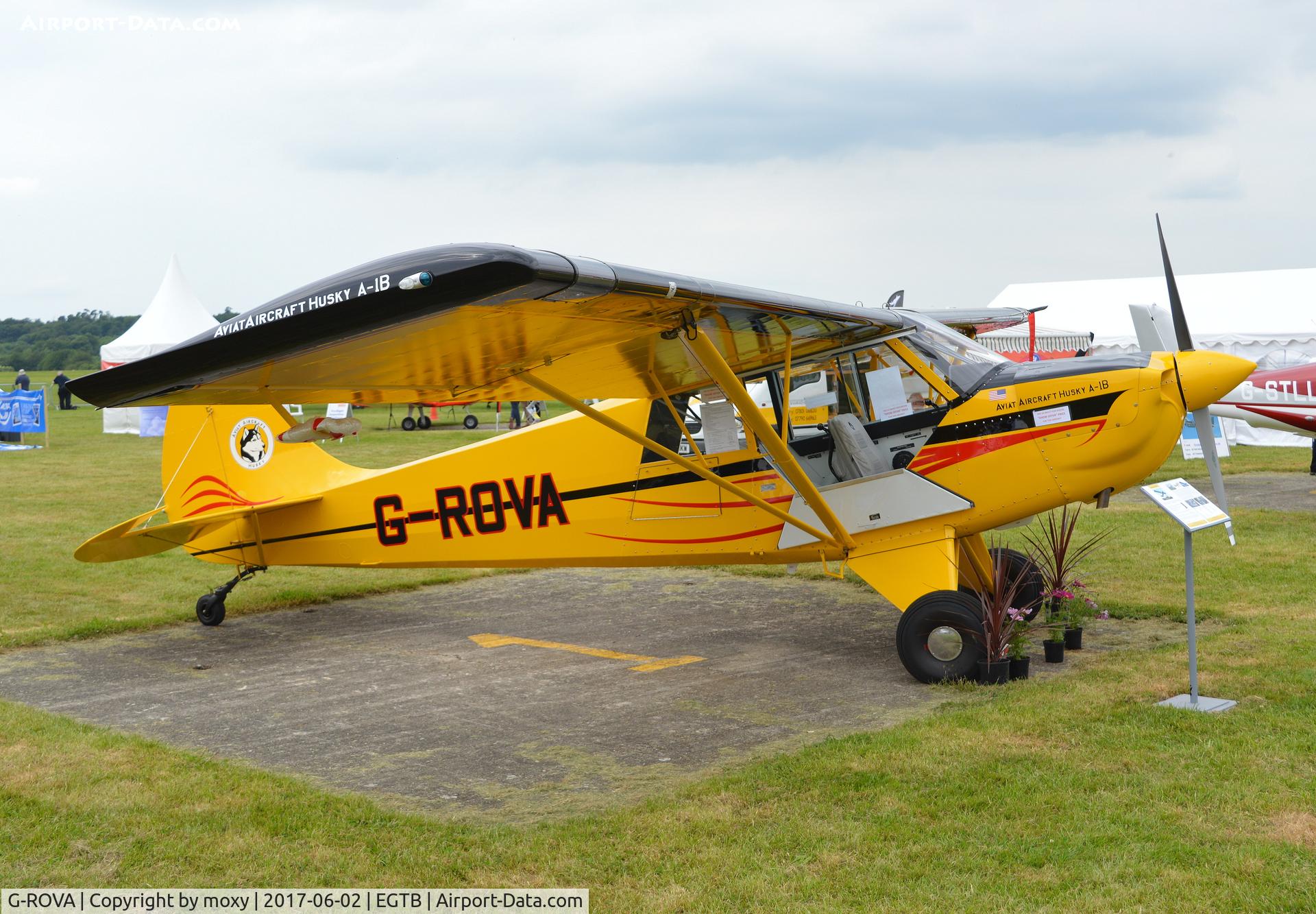 G-ROVA, 2016 Aviat A-1B Husky C/N NF0008, Aviat A-1B Husky at AeroExpo 2017, Wycombe Air Park.