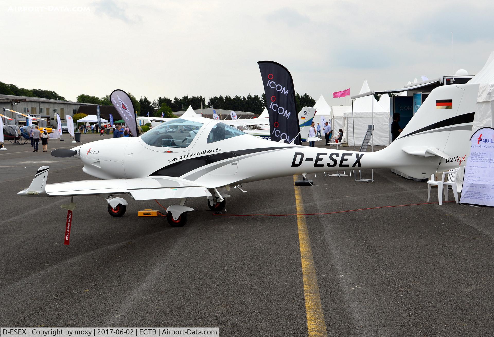 D-ESEX, 2015 Aquila A211GX C/N AT01-100C-323, Aquila A-211GX at AeroExpo 2017, Wycombe Air Park.
