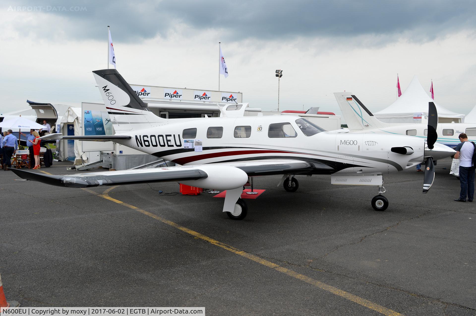 N600EU, 2017 Piper PA-46-600TP (M600) C/N 4698033, Piper PA-46-600TP M600 Meridian at AeroExpo 2017, Wycombe Air Park.