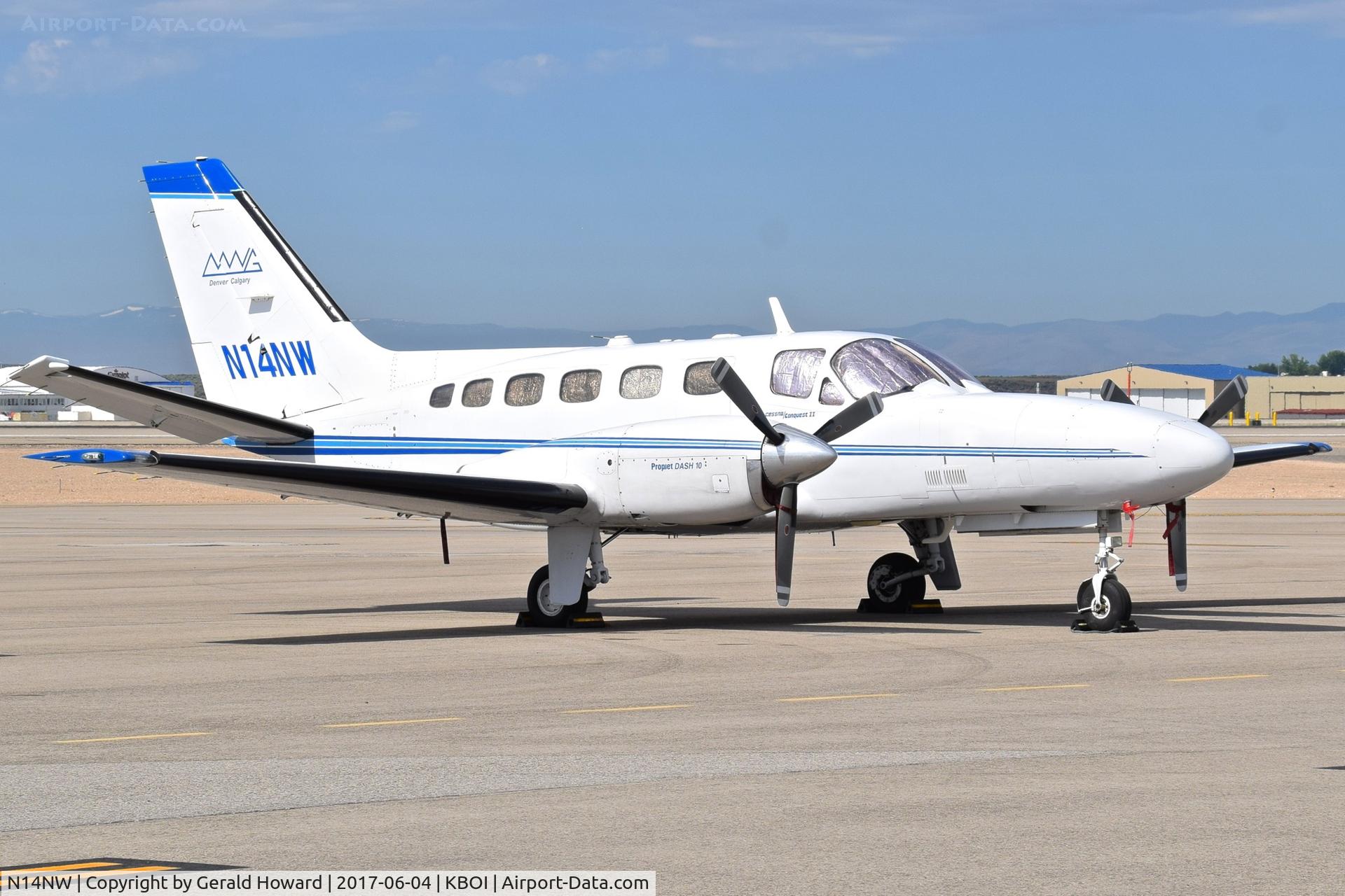 N14NW, 1980 Cessna 441 Conquest II C/N 441-0171, Parked on the north GA ramp.