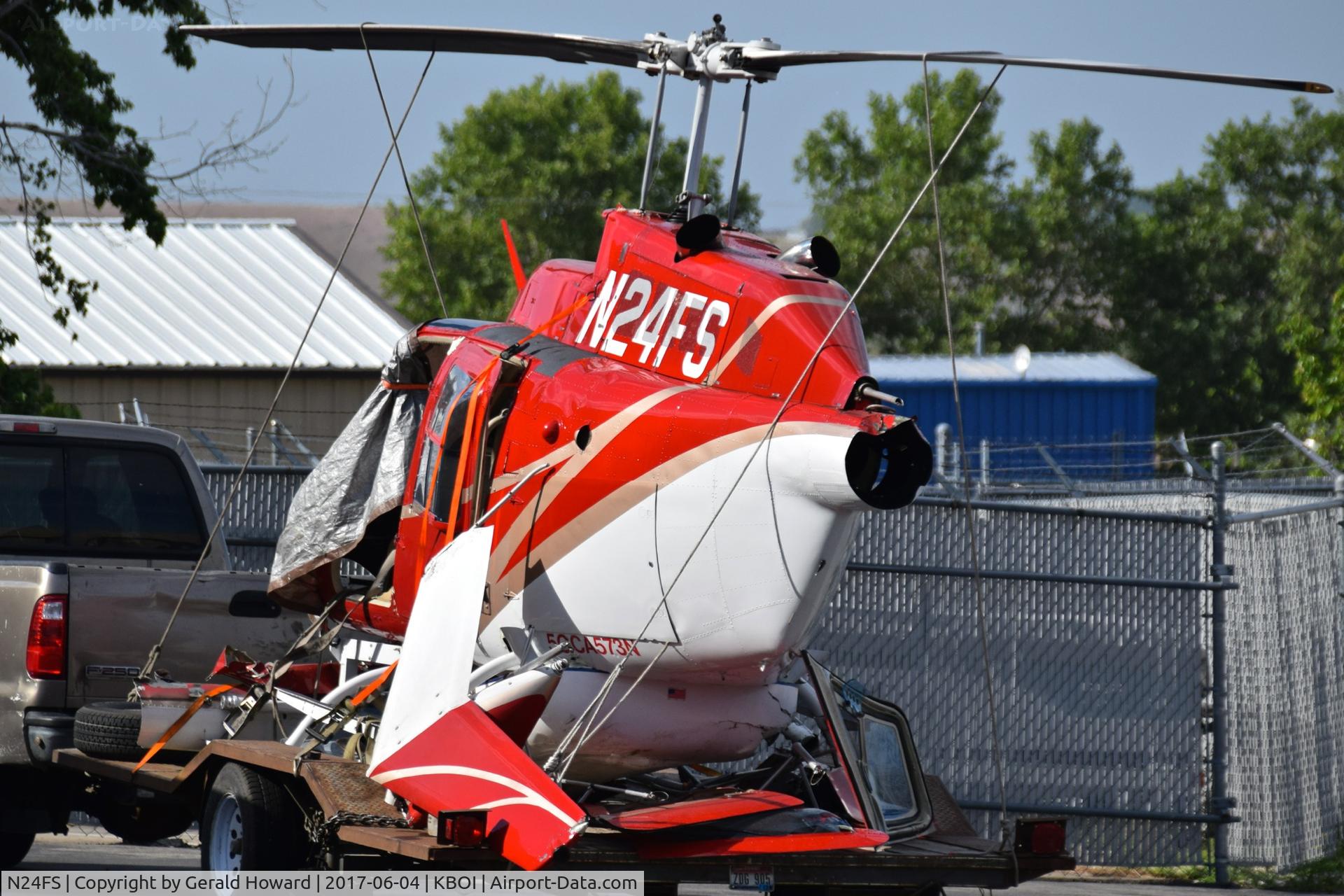 N24FS, 1976 Bell 206B JetRanger II C/N 2040, Involved in accident landing on a highway on May 26, 2017.