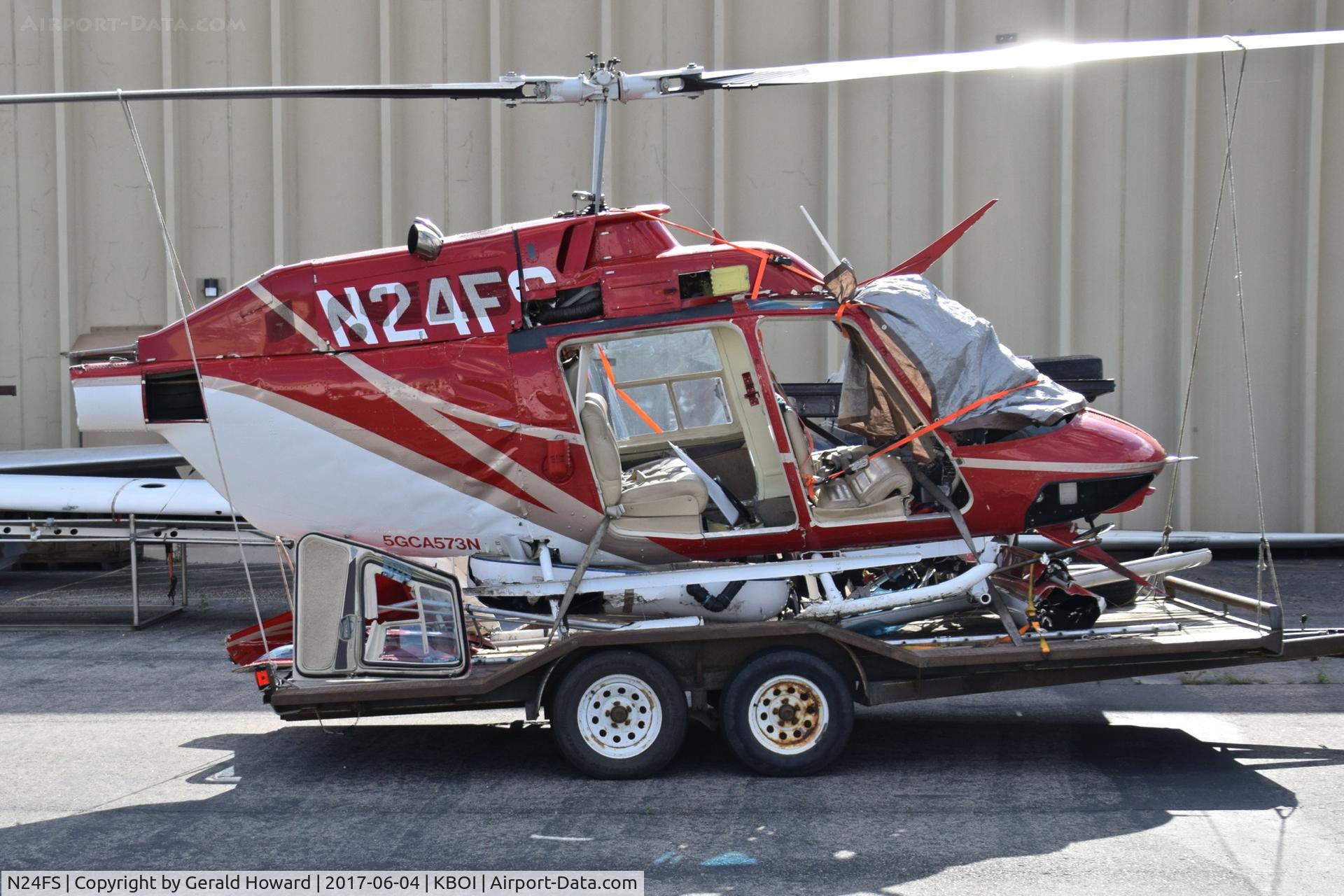 N24FS, 1976 Bell 206B JetRanger II C/N 2040, Involved in accident landing on a highway on May 26, 2017.