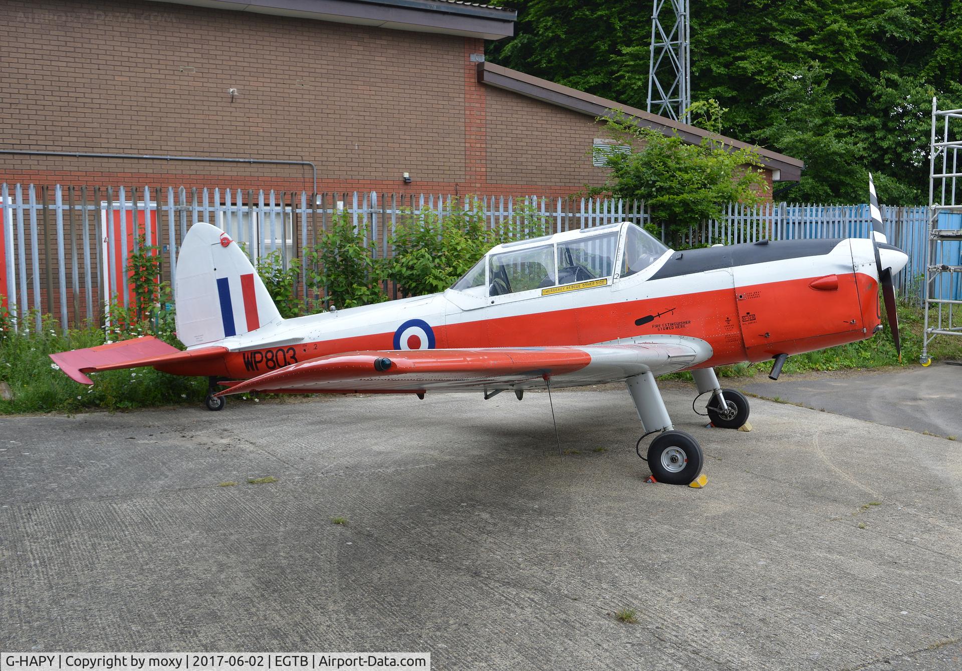 G-HAPY, 1952 De Havilland DHC-1 Chipmunk T.10 C/N C1/0697, De Havilland DHC-1 Chipmunk T.10 at Wycombe Air Park.