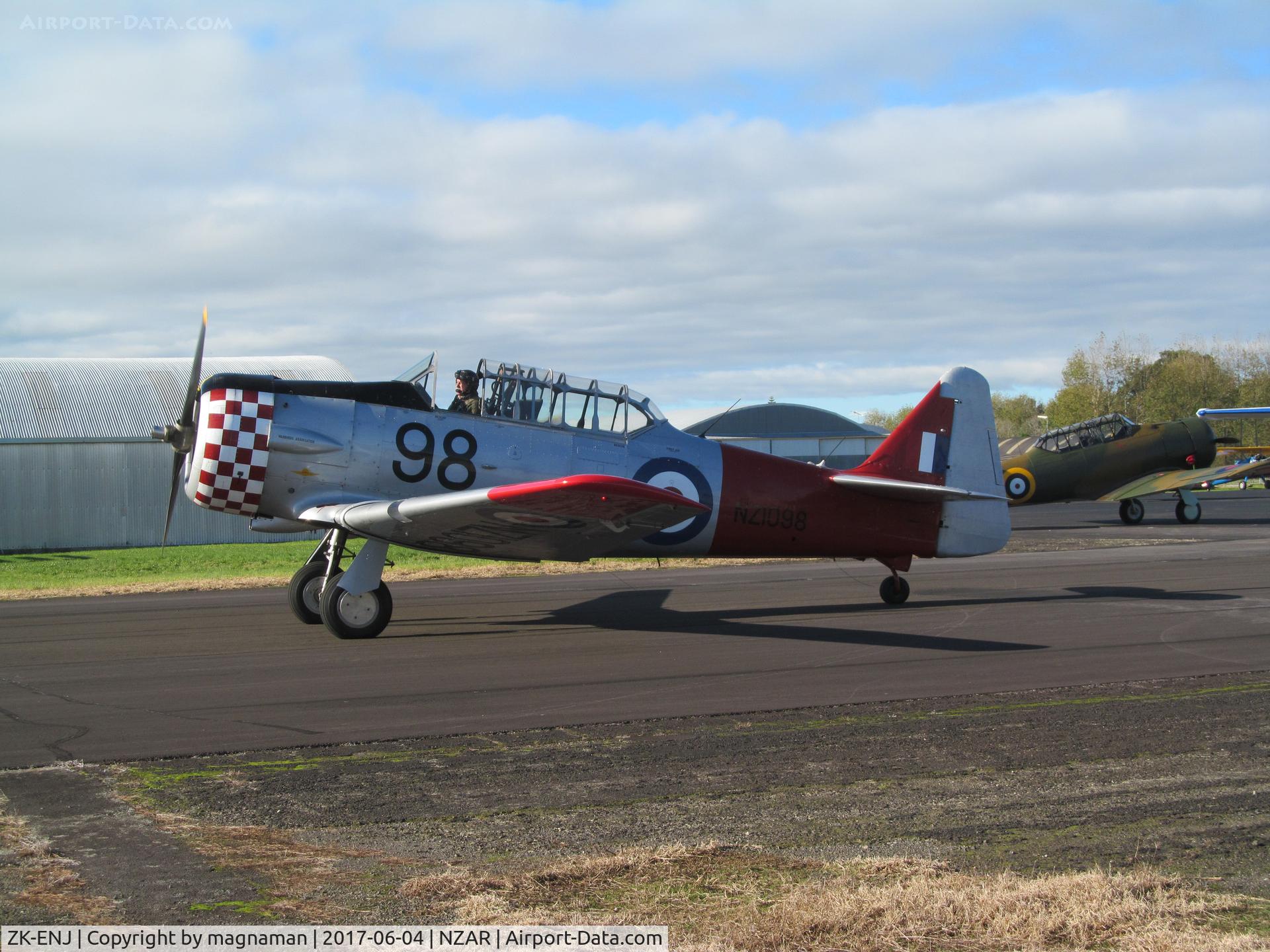 ZK-ENJ, North American AT-6D Harvard II C/N 88-17010, last one out