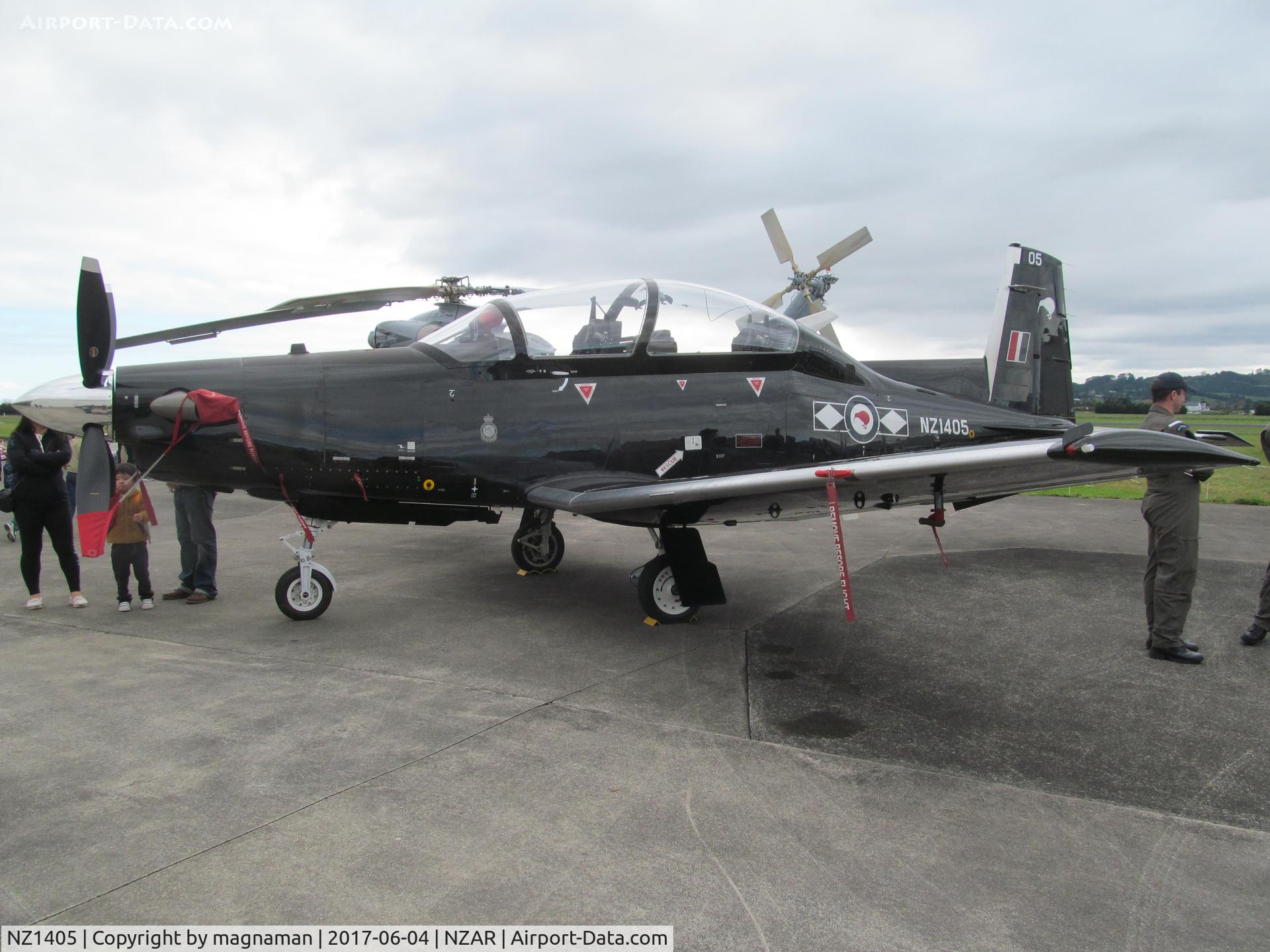NZ1405, 2014 Raytheon T-6C Texan II C/N PM-43, on static display at d day event