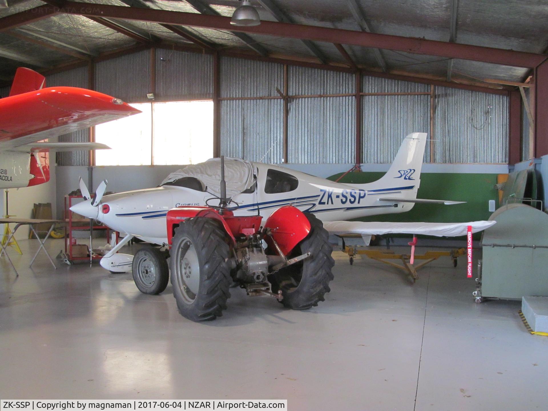 ZK-SSP, Cirrus SR22 C/N 0807, hiding in hangar