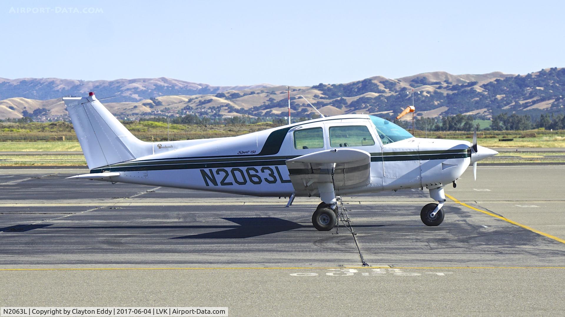 N2063L, 1976 Beech B19 Sport 150 C/N MB-809, Livermore Airport California 2017.