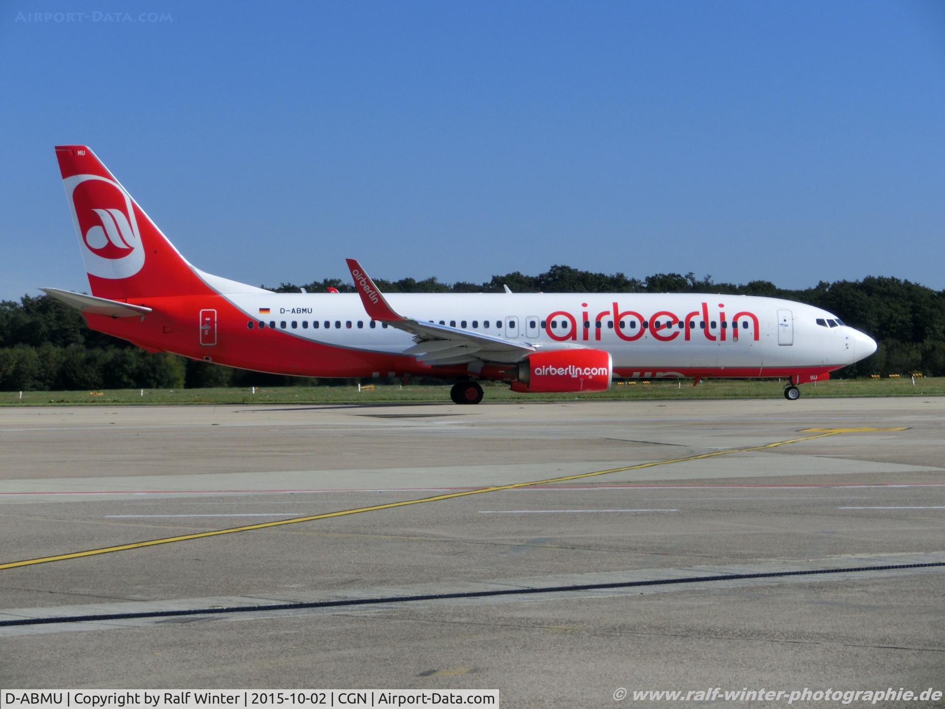 D-ABMU, 2013 Boeing 737-86J C/N 39384, Boeing 737-86J(W) - AB BER Air Berlin - 39384 - D-ABMU - 02.10.2015 - CGN