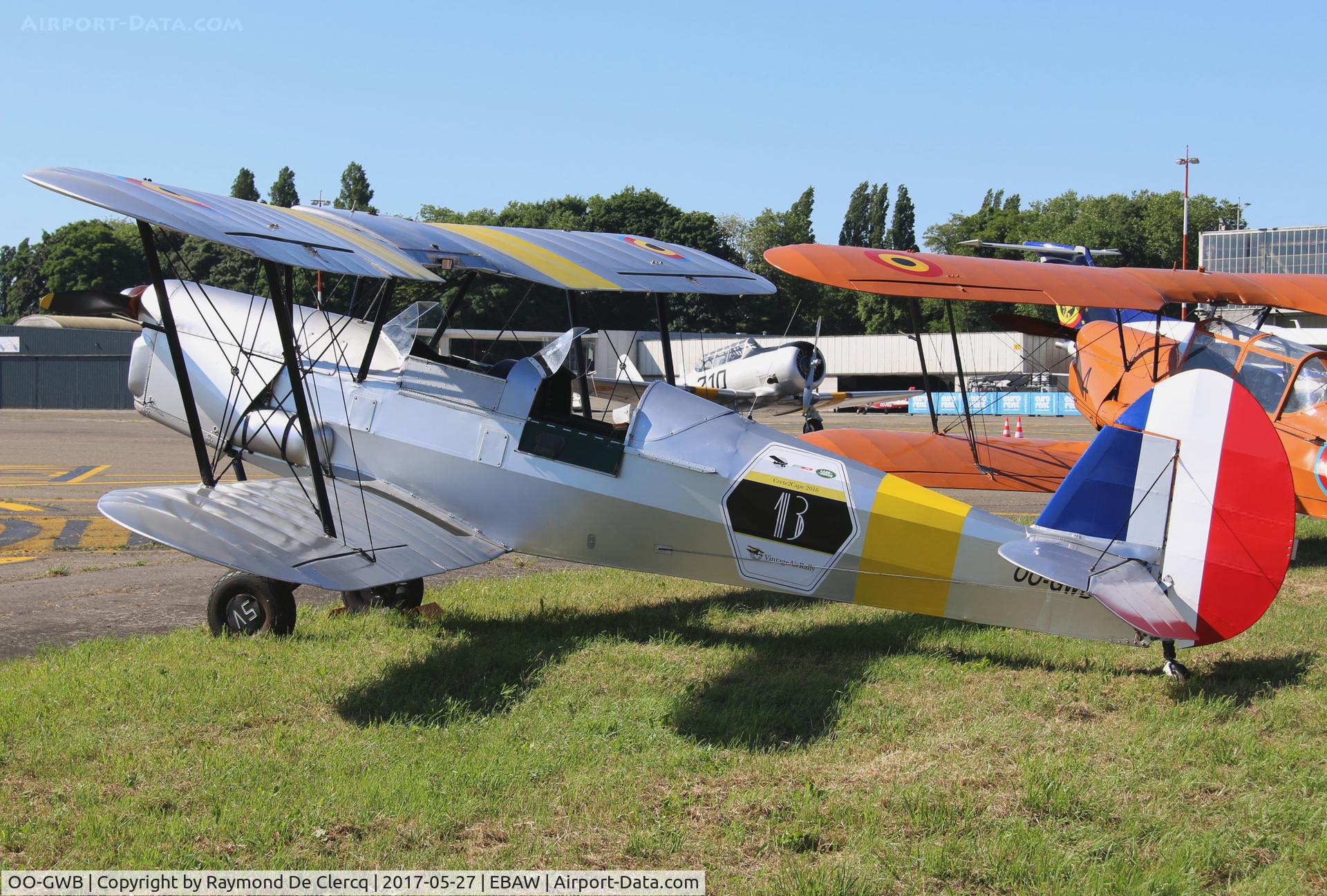 OO-GWB, 1951 Stampe-Vertongen SV-4B C/N 1171, 26th Stampe fly in at Antwerp.
