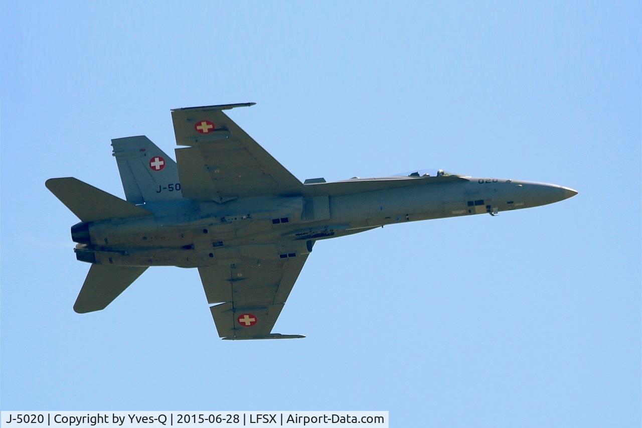 J-5020, McDonnell Douglas F/A-18C Hornet C/N 1369/SFC020, Swiss Air Force McDonnell Douglas FA-18C Hornet, On display, Luxeuil-Saint Sauveur Air Base 116 (LFSX) Open day 2015