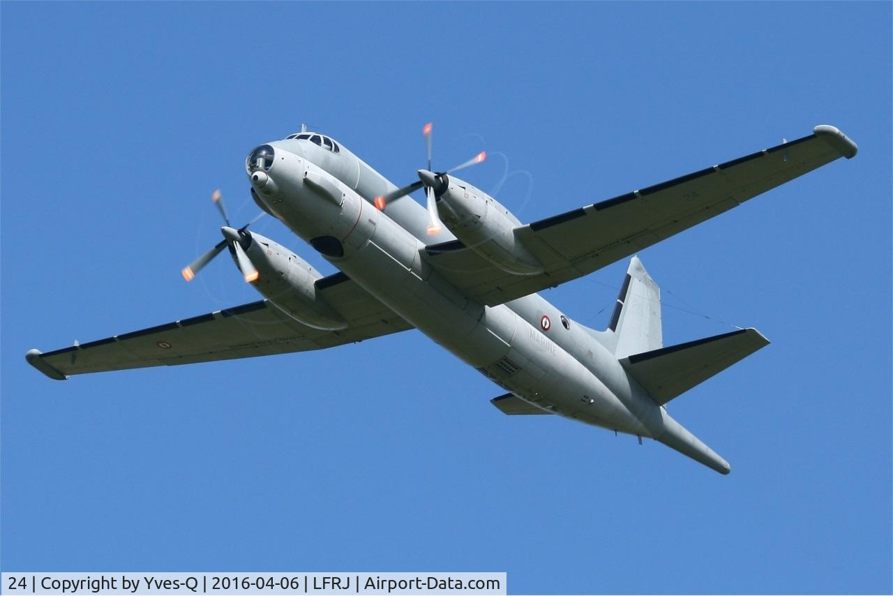 24, Dassault ATL-2 Atlantique 2 C/N 24, French naval aviation Dassault Atlantique 2 (ATL-2) , Take off Rwy 26, Landivisiau Air Base (LFRJ)
