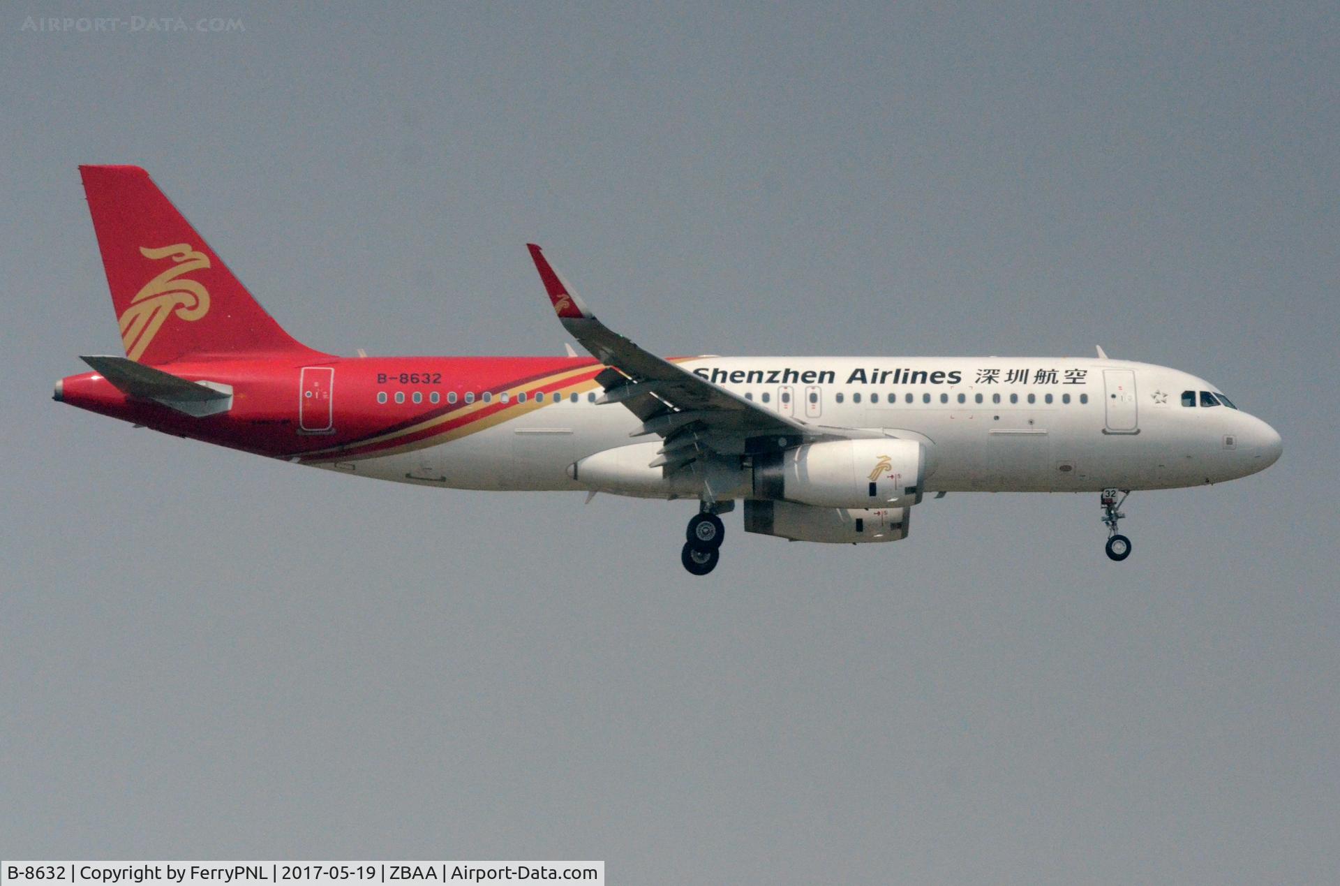 B-8632, 2016 Airbus A320-232 C/N 7247, Shenzhen A320 landing
