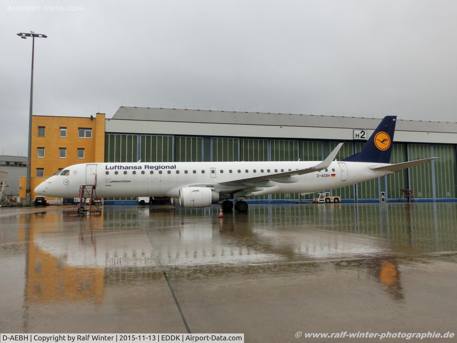 D-AEBH, 2011 Embraer 195LR (ERJ-190-200LR) C/N 19000447, Embraer ERJ-195LR 190-200LR - CL CLH Lufthansa Cityline 'Freising' - 19000447 - D-AEBH - 13.11.2015 - CGN