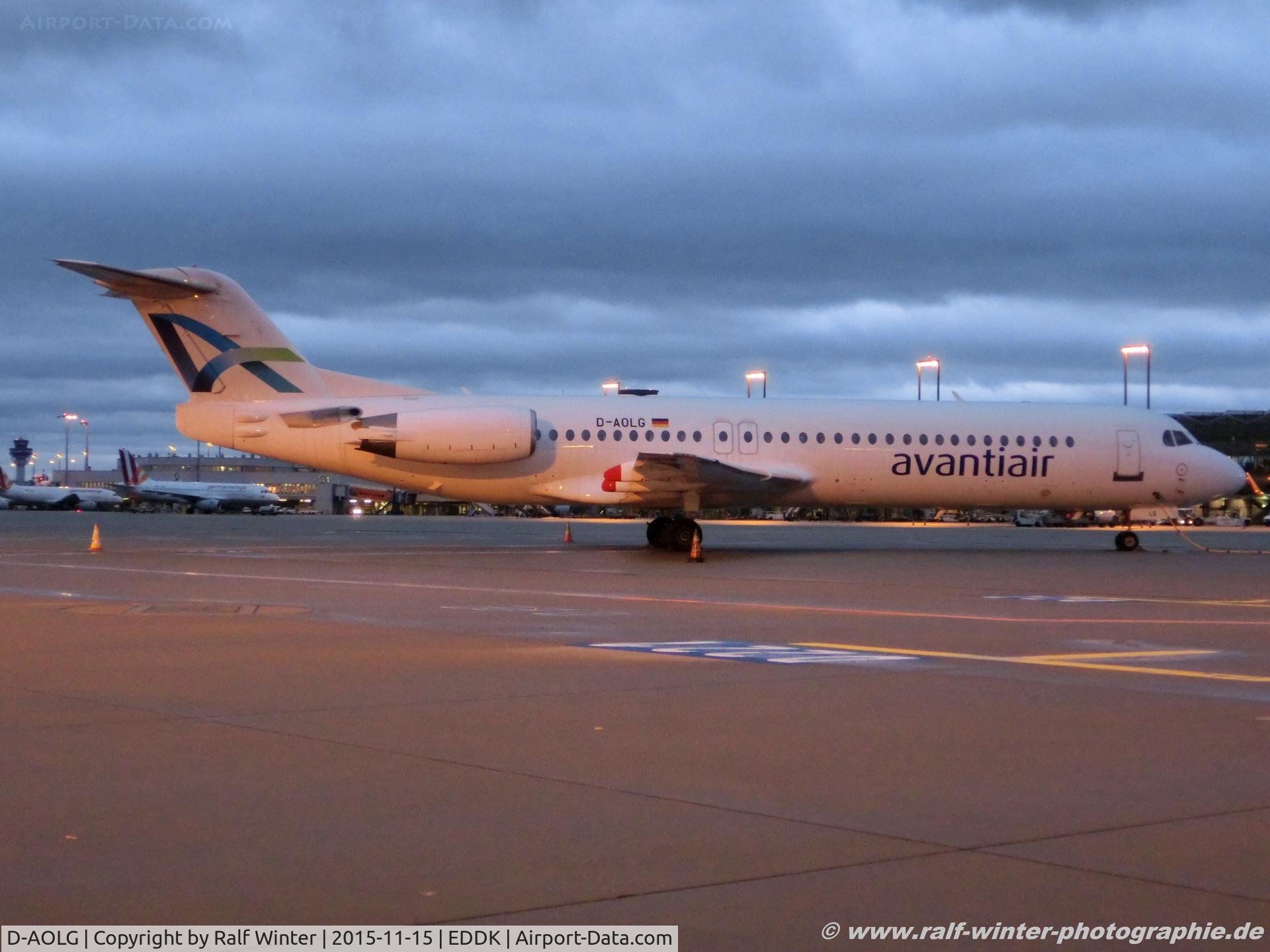 D-AOLG, 1993 Fokker 100 (F-28-0100) C/N 11452, Fokker 100 F28-0100 - ATV Avanti - 11452 - D-AOLG - 15.11.2015 - CGN