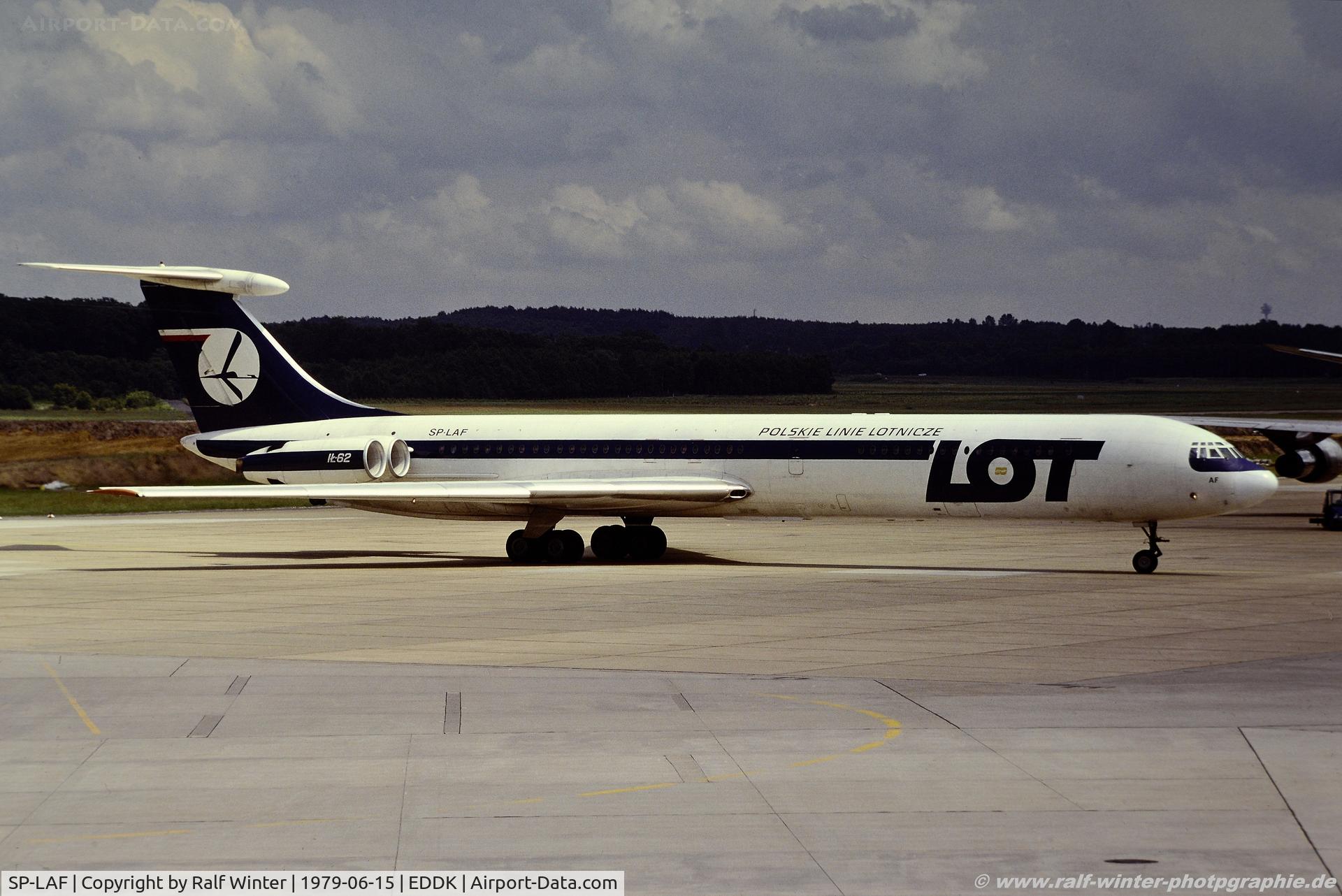 SP-LAF, Ilyushin IL-62 C/N 62204, Ilyushin Il-62 - LOT Polskie Line Lotnicze Polish Airlines - SP-LAF - 15.06.1979 - CGN