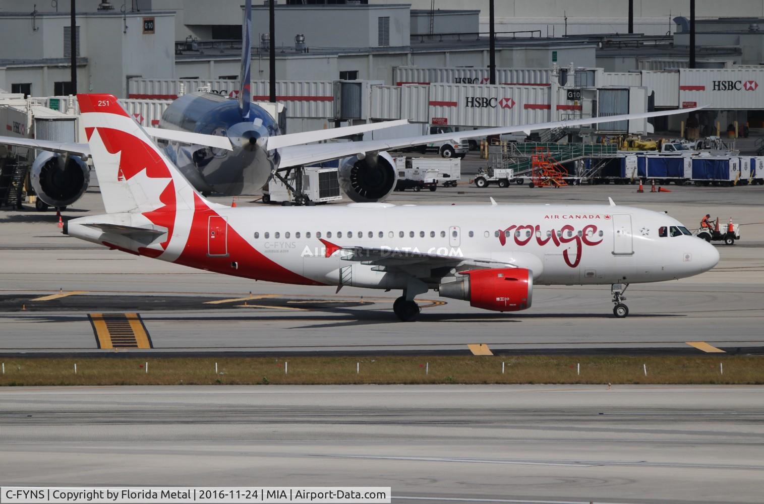 C-FYNS, 1997 Airbus A319-114 C/N 572, Rouge