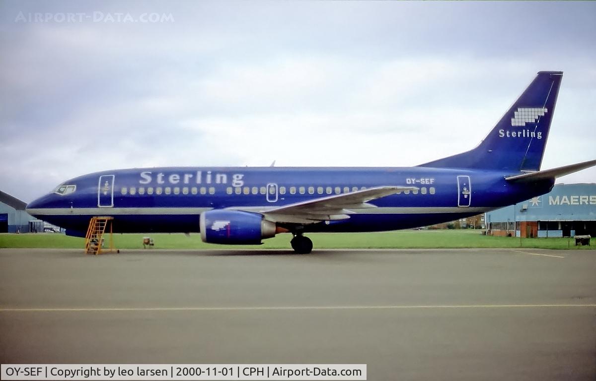 OY-SEF, 1992 Boeing 737-382 C/N 25162, Copenhagen 1.11.00