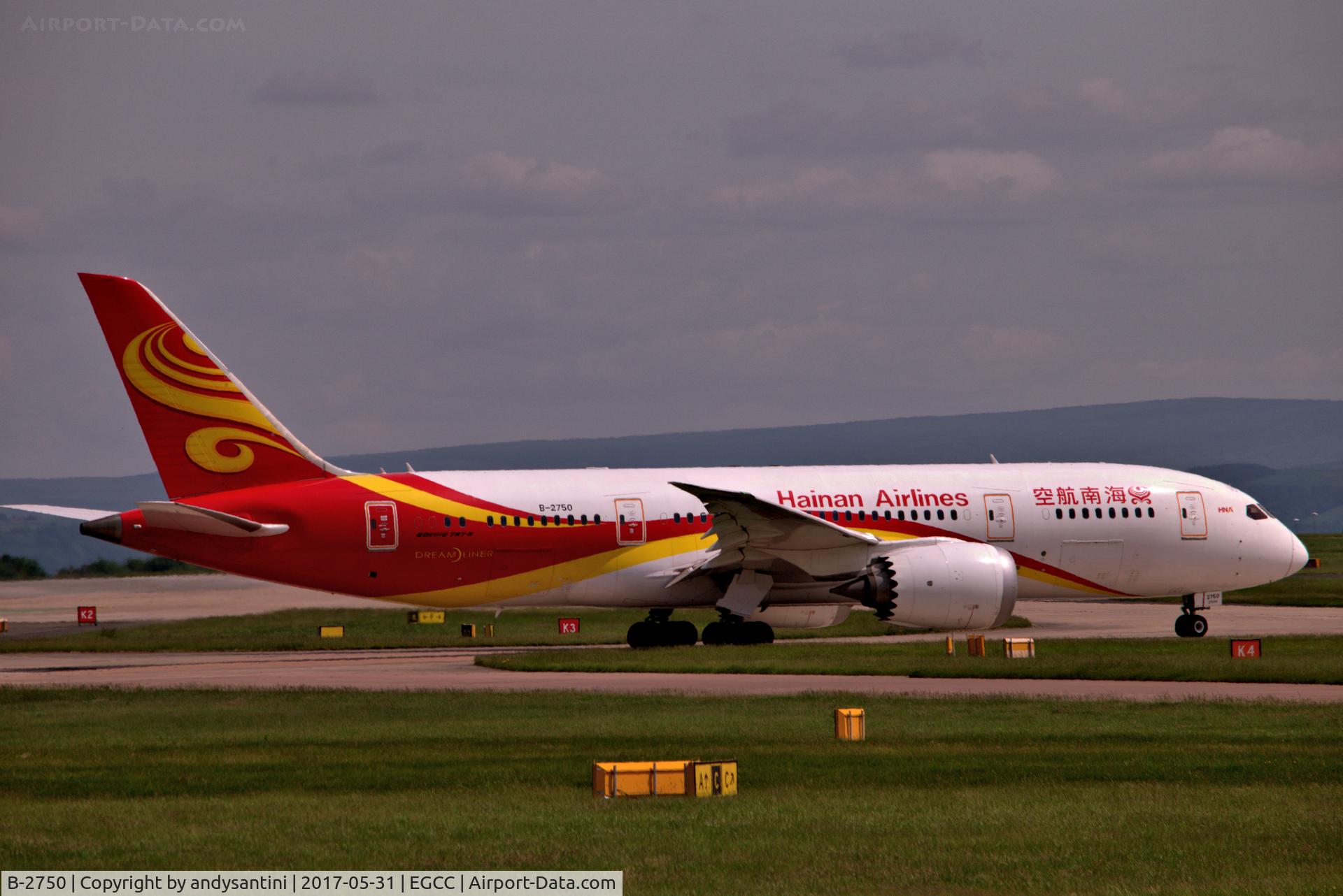 B-2750, 2014 Boeing 787-8 Dreamliner Dreamliner C/N 34942, taxing out for take off [man egcc uk]
