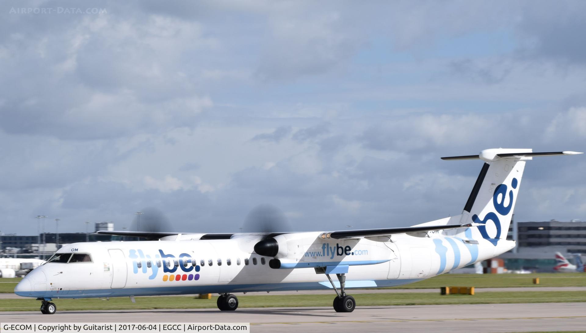 G-ECOM, 2008 De Havilland Canada DHC-8-402Q Dash 8 C/N 4233, At Manchester