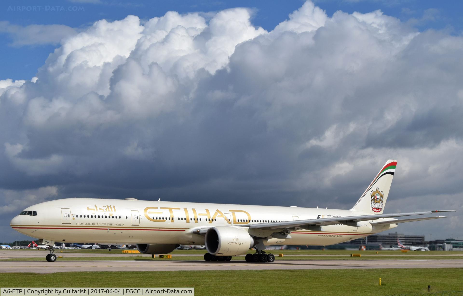 A6-ETP, 2013 Boeing 777-3FX/ER C/N 41699, At Manchester