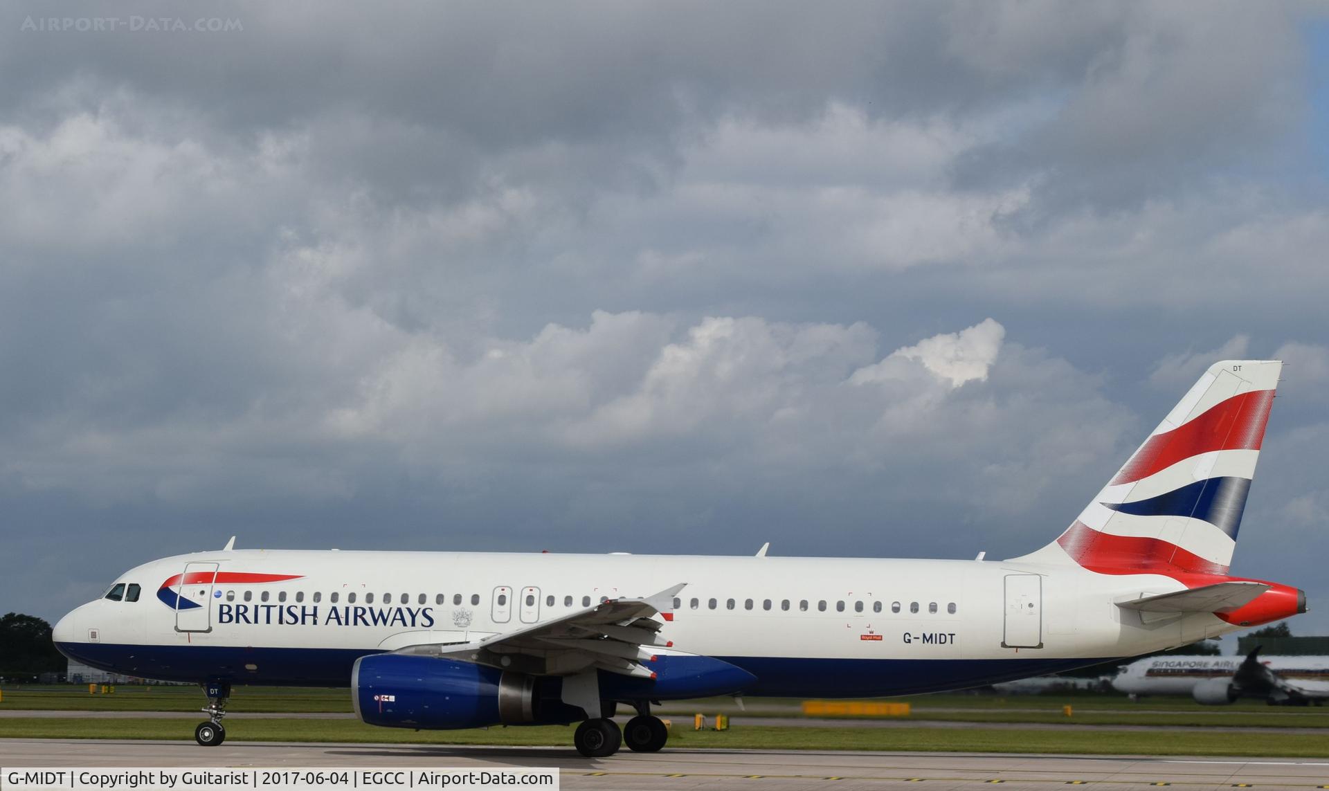 G-MIDT, 2001 Airbus A320-232 C/N 1418, At Manchester