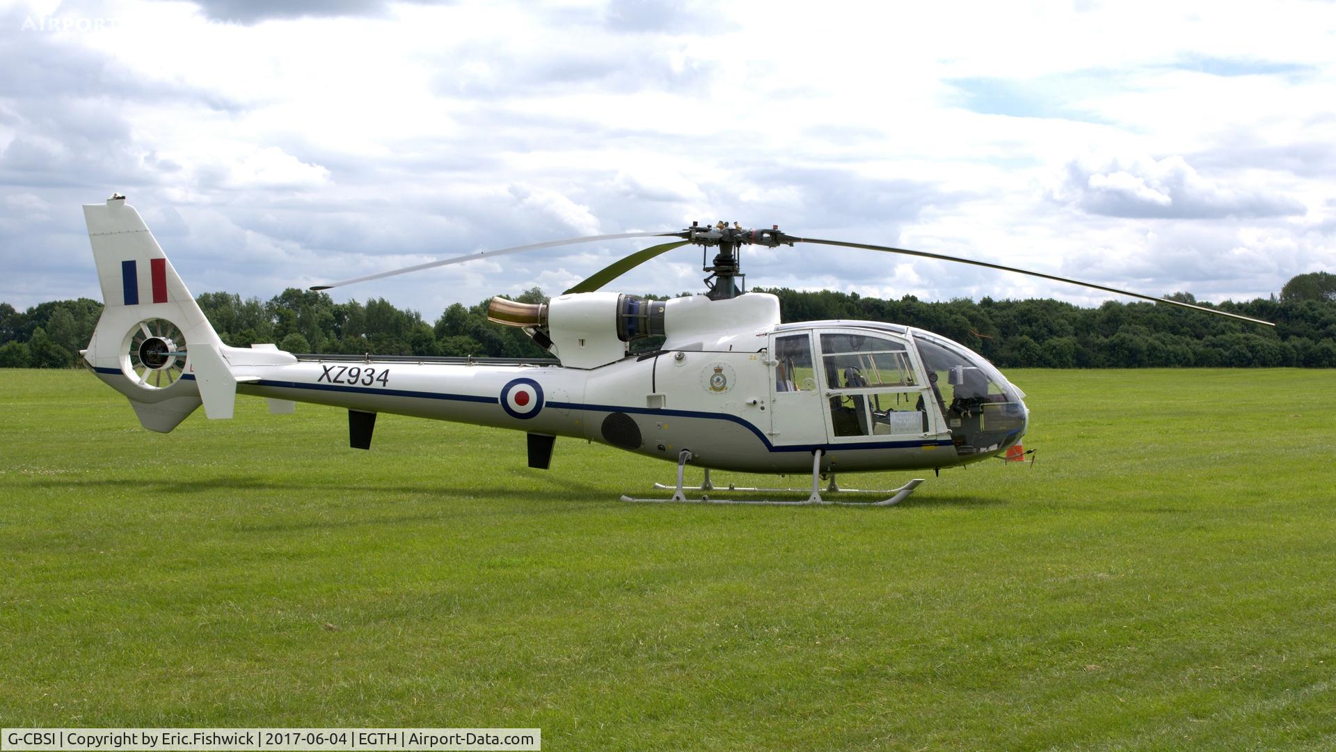G-CBSI, 1978 Westland SA-341D Gazelle HT3 C/N WA1736, 2. XZ934 at Shuttleworth Collection's 'Fly Navy,' June 2017.