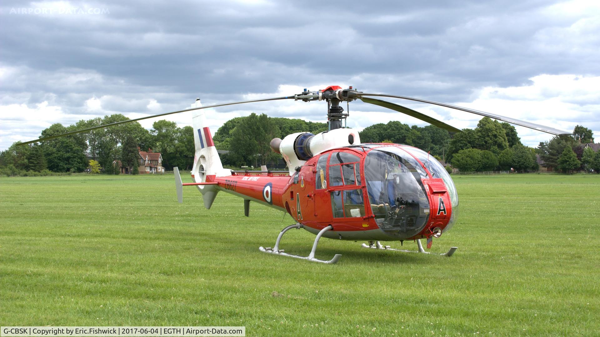 G-CBSK, 1982 Westland SA-341D Gazelle HT3 C/N WA1914, 3. ZB627 at Shuttleworth Collection's 'Fly Navy,' June 2017.