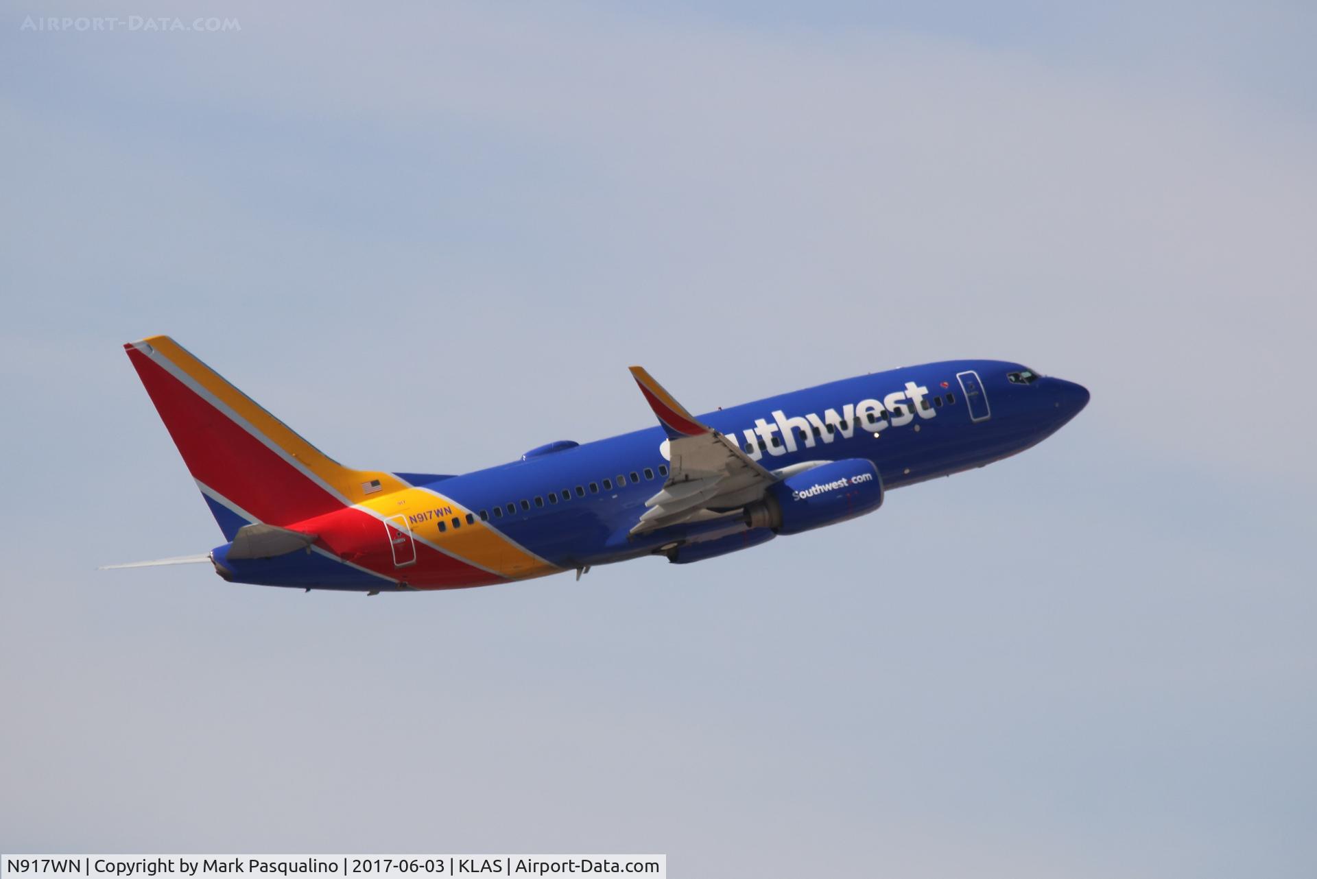 N917WN, 2008 Boeing 737-7H4 C/N 36624, Boeing 737-700