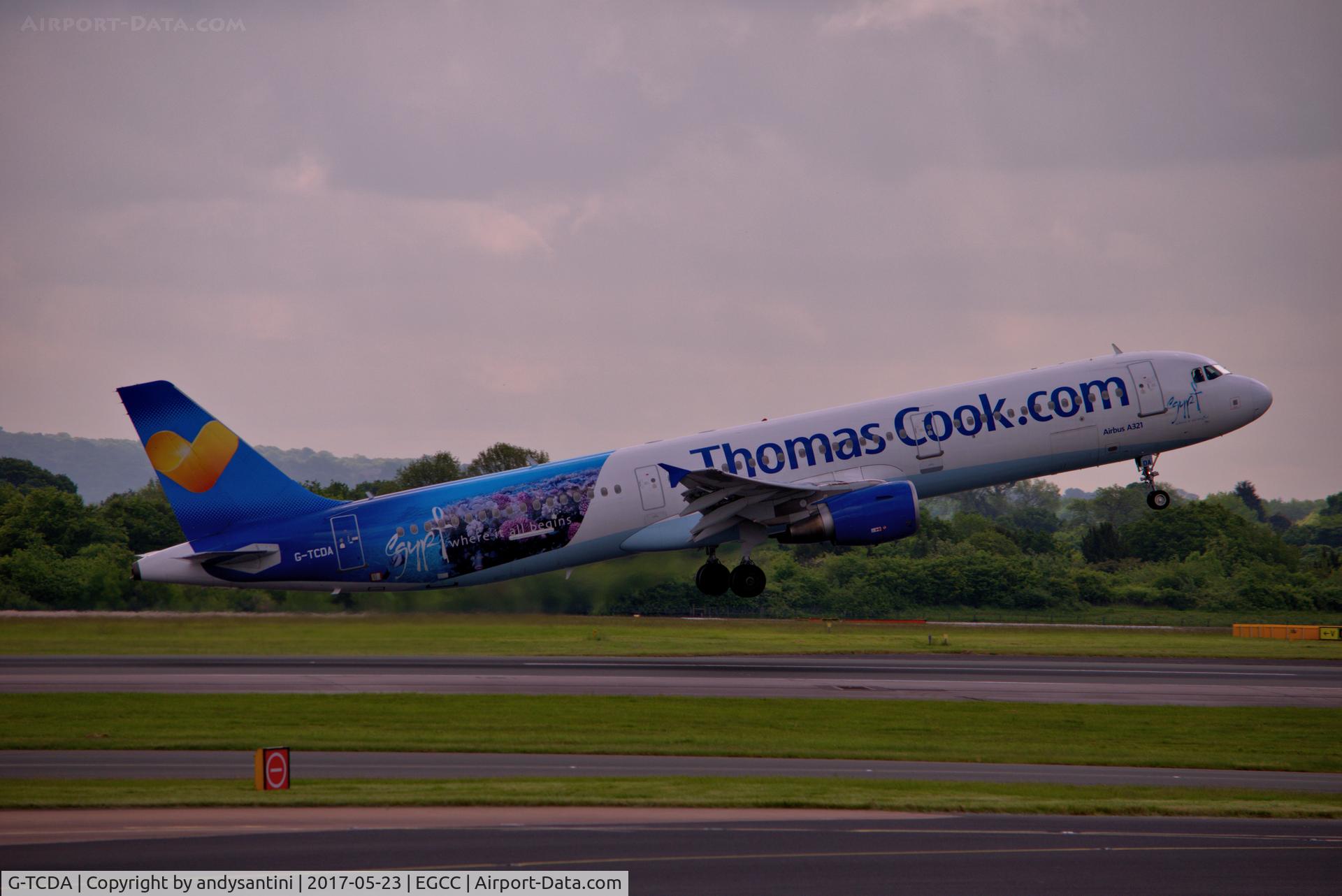 G-TCDA, 2003 Airbus A321-211 C/N 2060, just took off