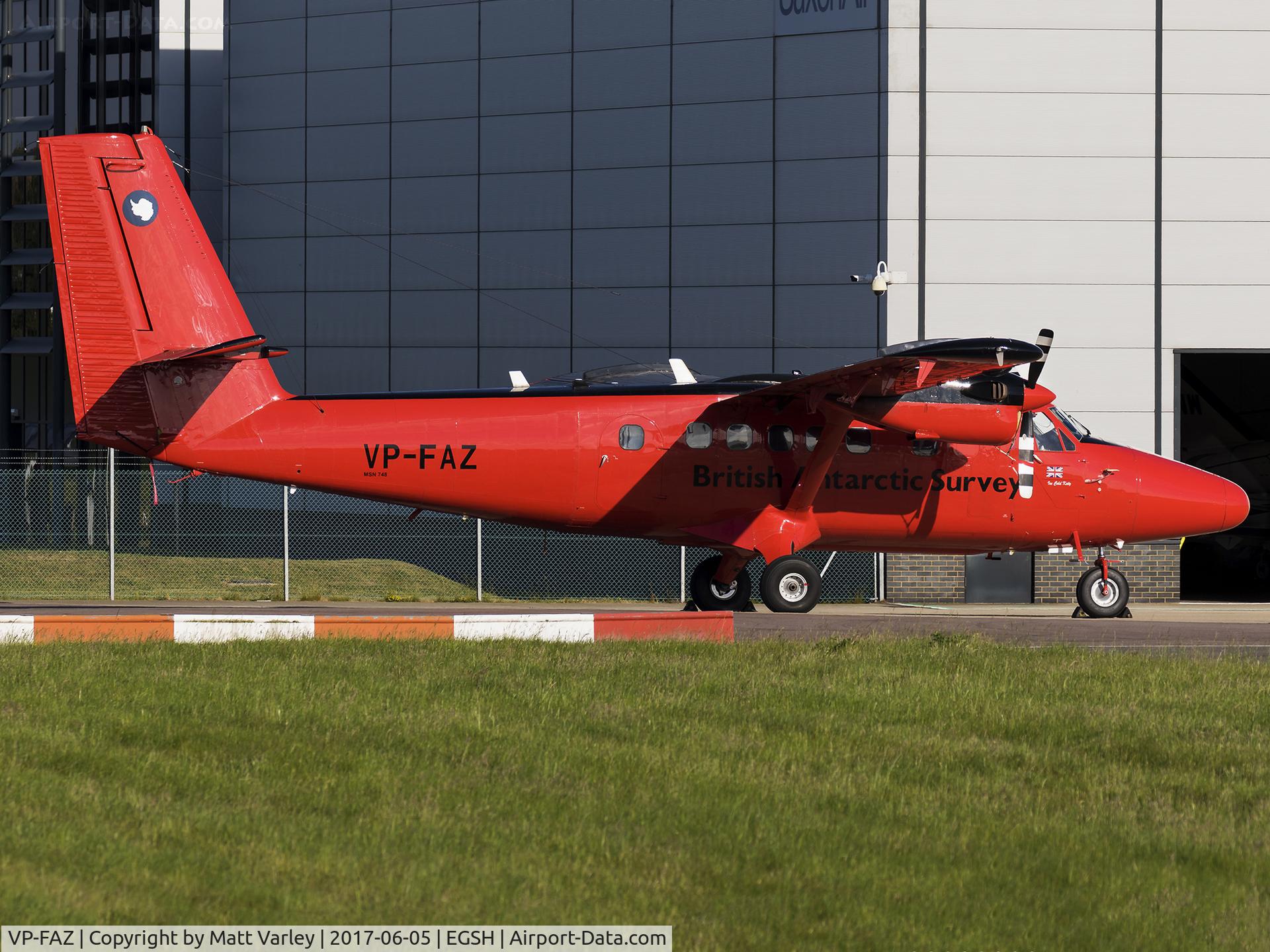 VP-FAZ, 1981 De Havilland Canada DHC-6-300 Twin Otter C/N 748, Sat on the SaxonAir ramp @ NWI in some morning sun....