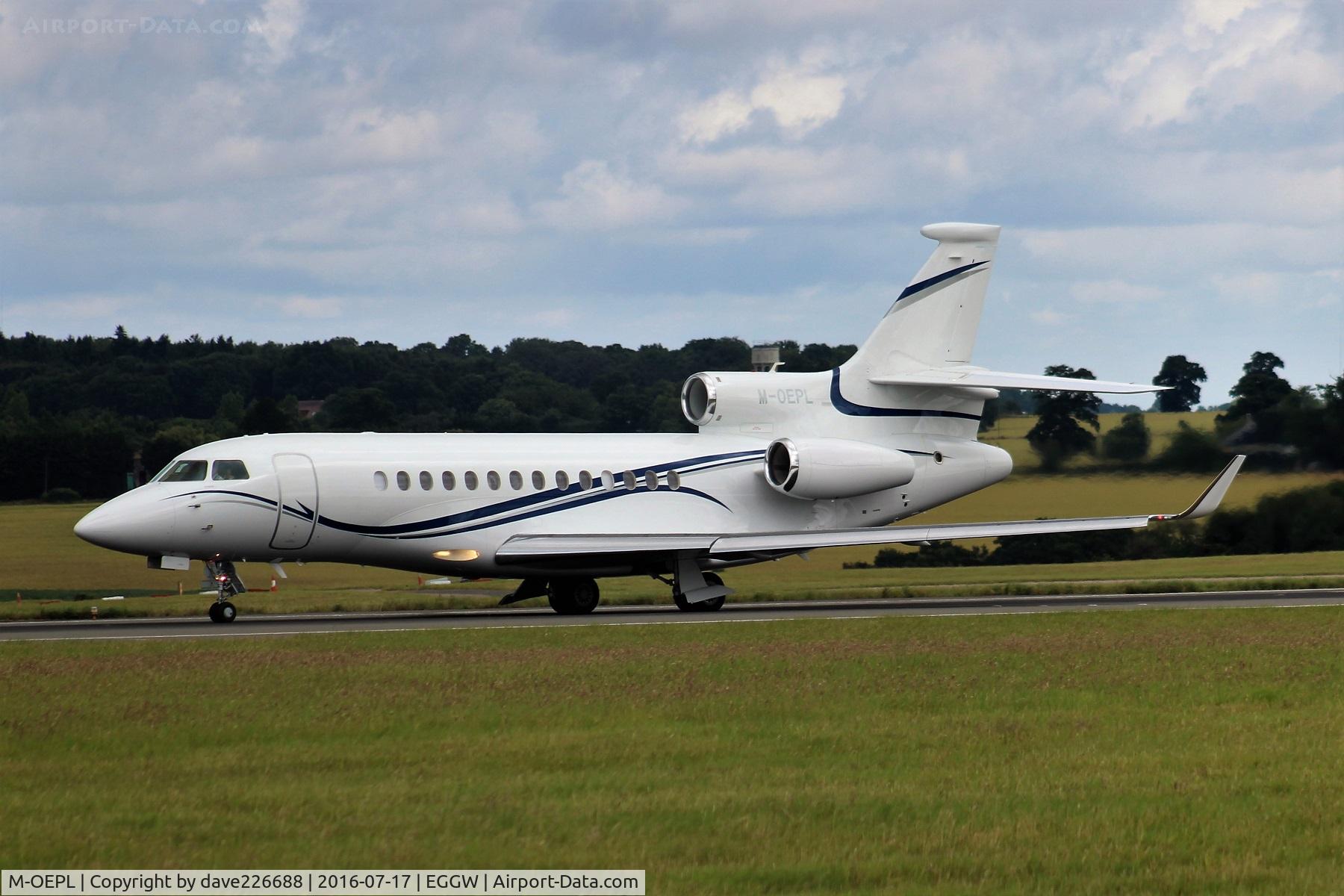 M-OEPL, 2006 Dassault Falcon 900EX C/N 605, M OEPL takeoff on 26 from London Luton