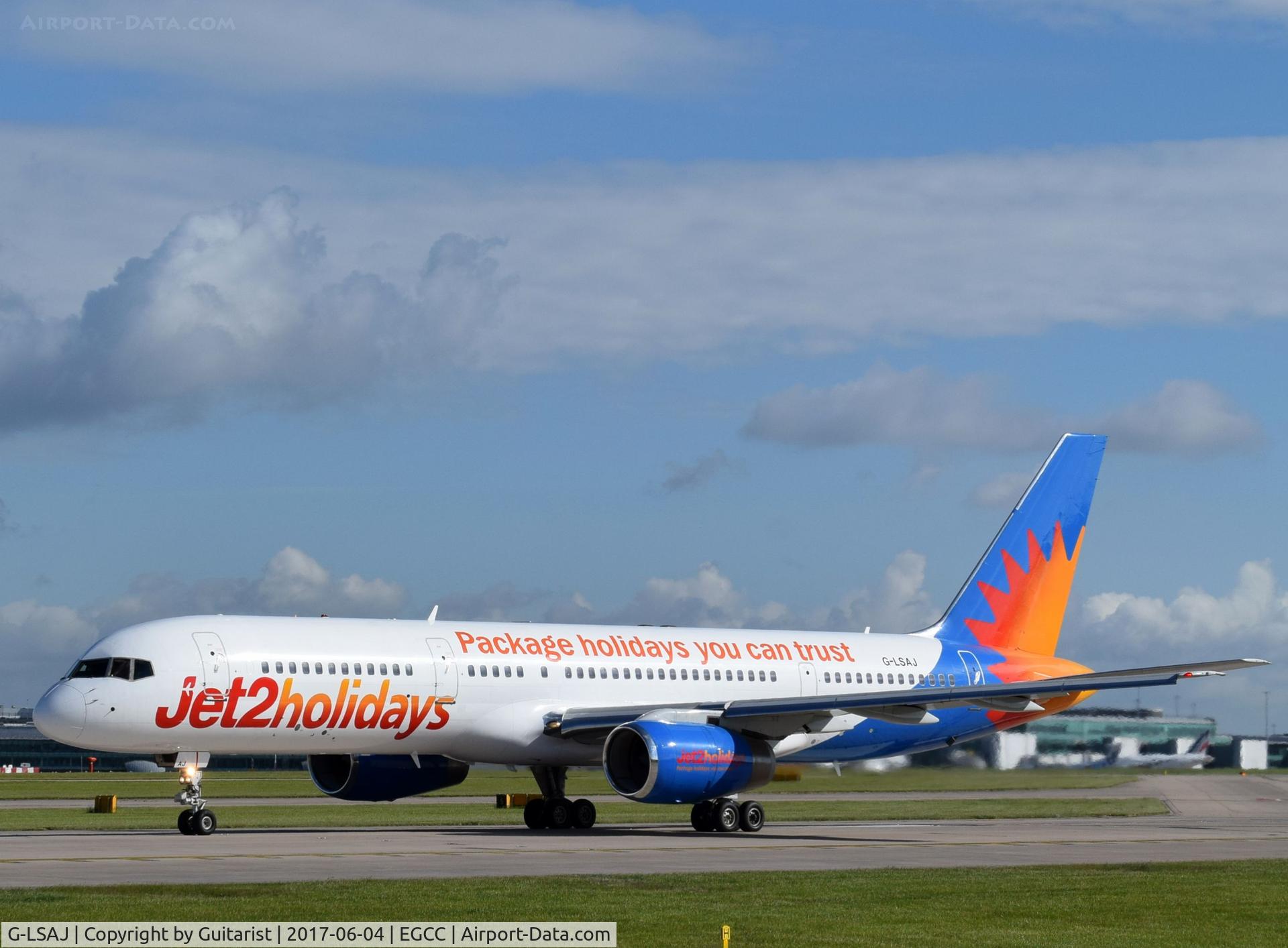 G-LSAJ, 1990 Boeing 757-236 C/N 24793, At Manchester