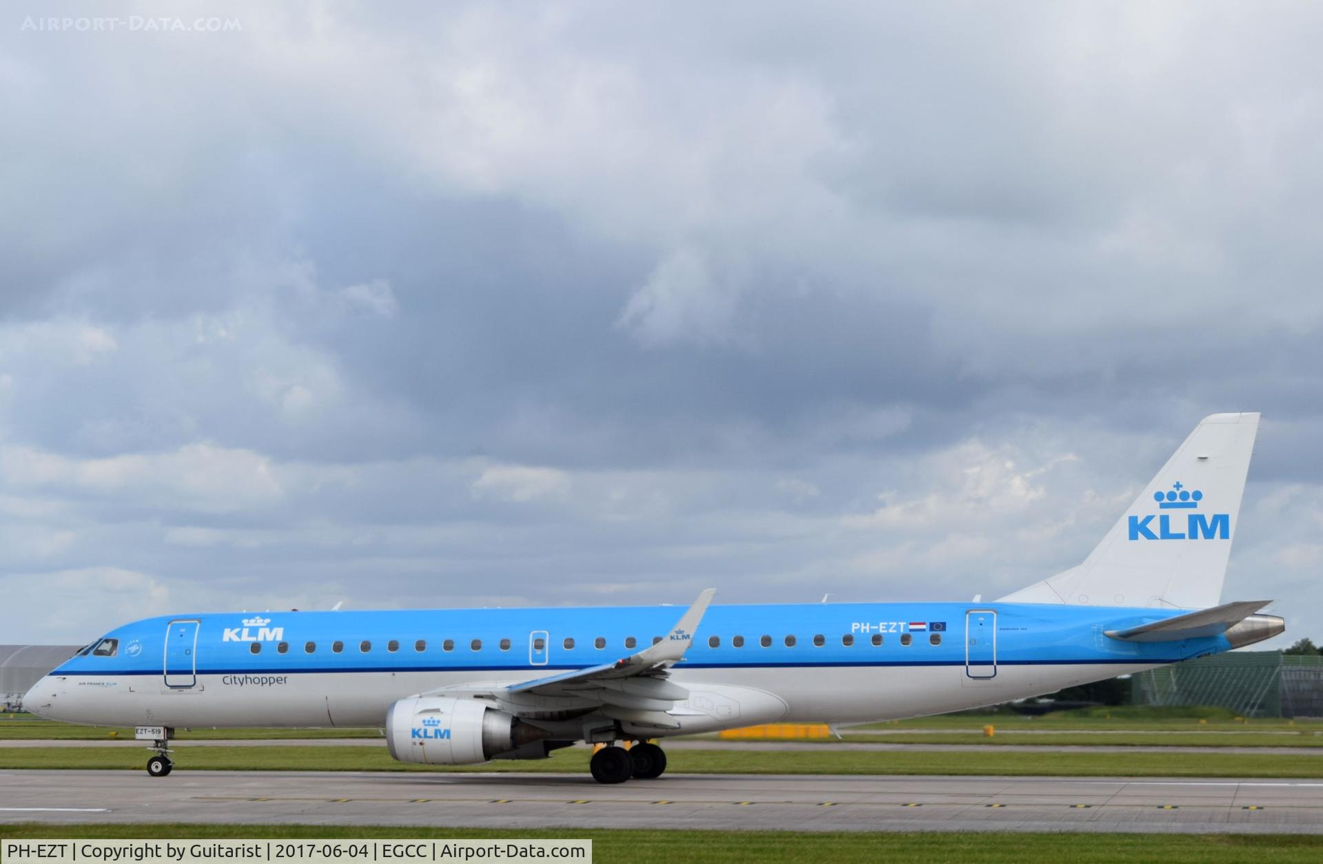 PH-EZT, 2012 Embraer 190LR (ERJ-190-100LR) C/N 19000519, At Manchester