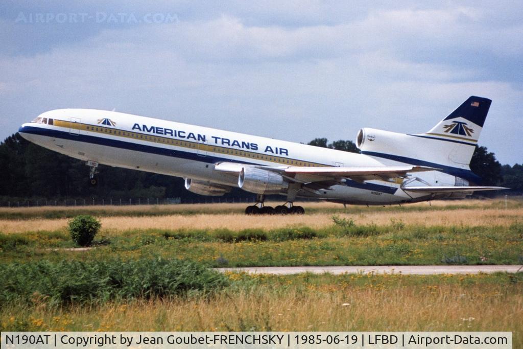 N190AT, 1974 Lockheed L-1011-385-1 TriStar 50 C/N 193C-1086, American Trans Air take off to Bangor International Airport BGR