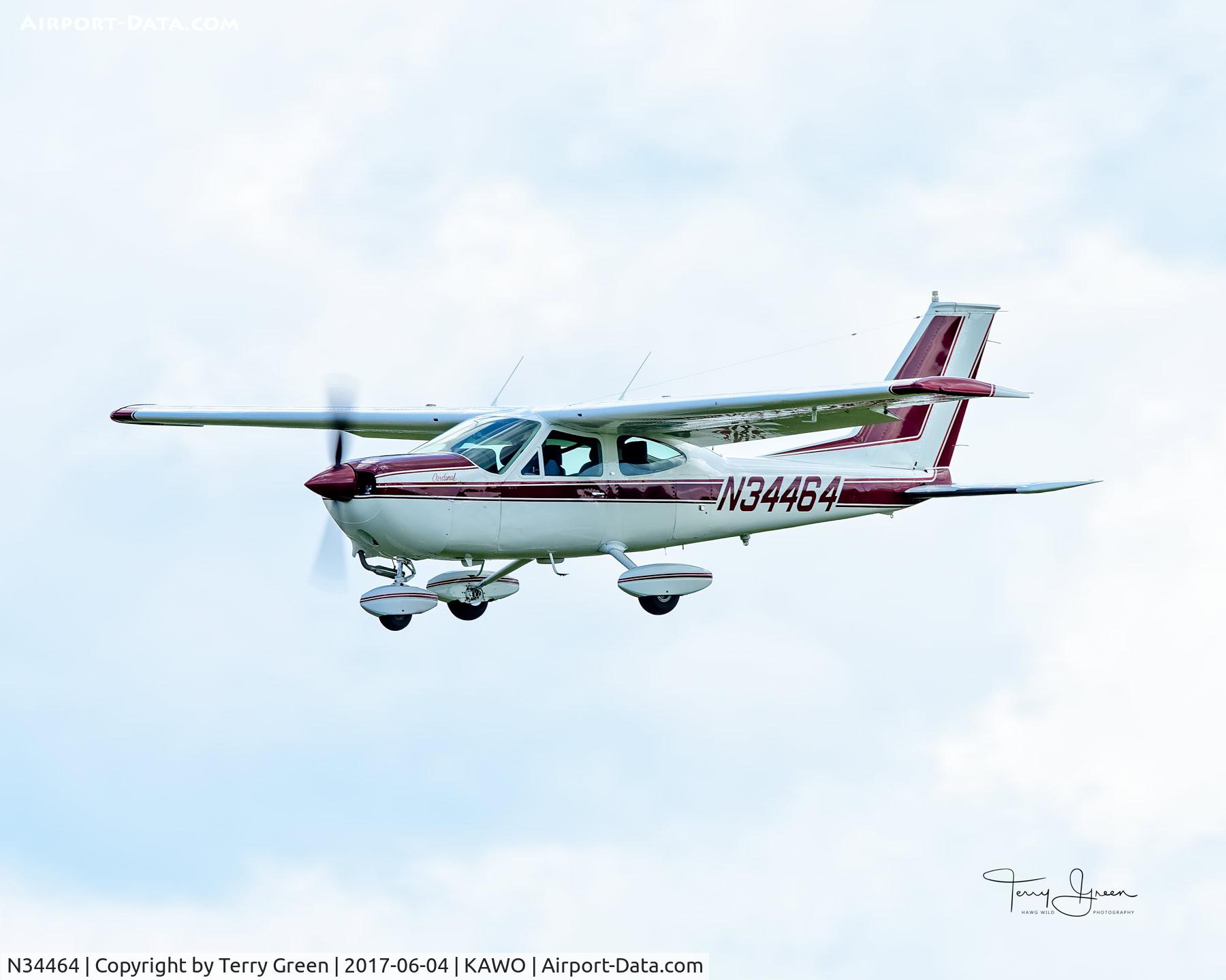 N34464, 1972 Cessna 177B Cardinal C/N 17701821, KAWO