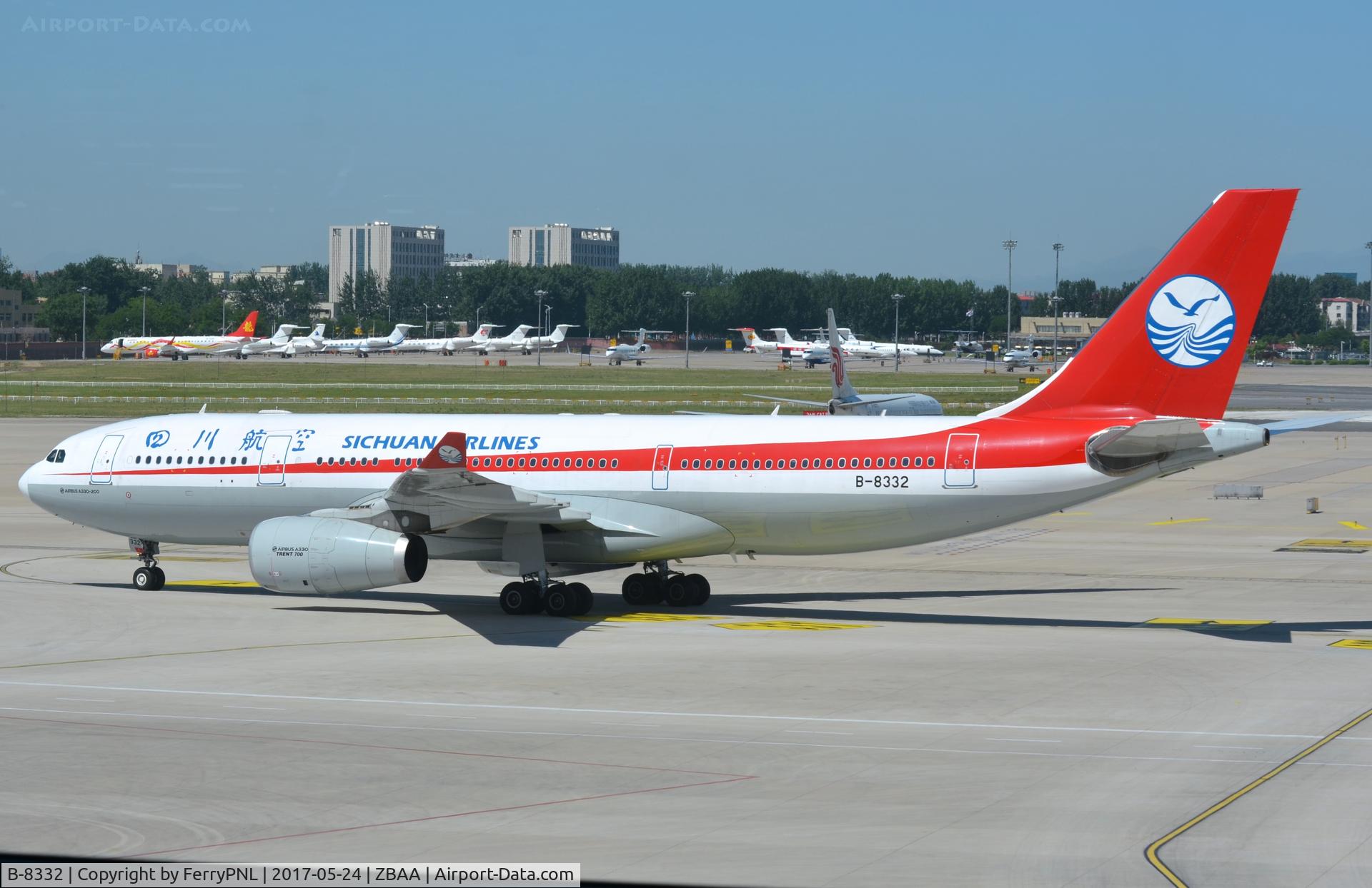 B-8332, 2015 Airbus A330-243 C/N 1662, Sichuan A332 taxying to its gate.
