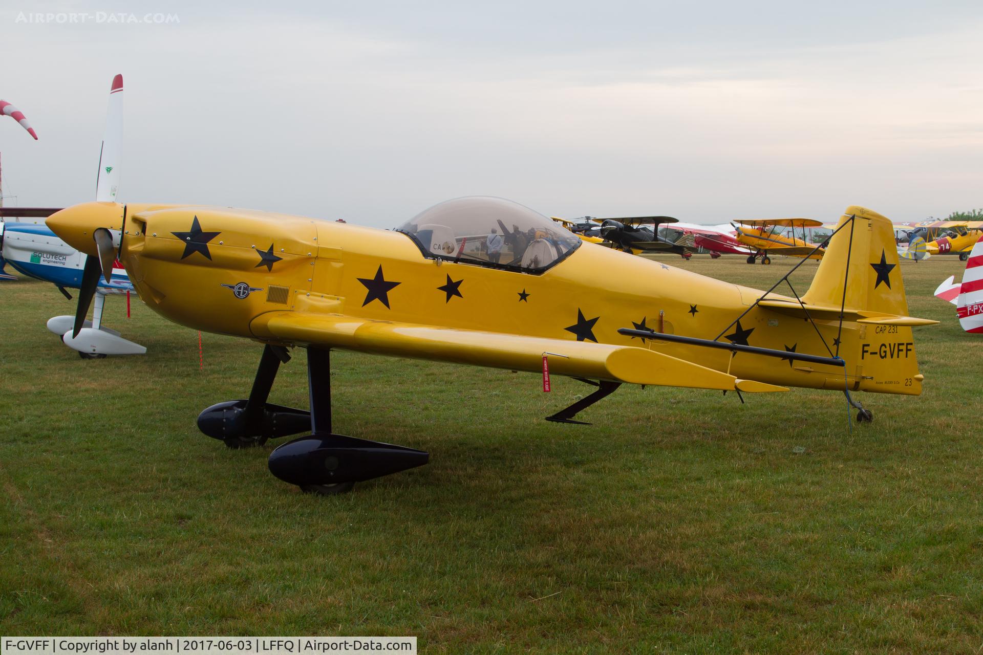 F-GVFF, Mudry CAP-231 C/N 23, Parked in the static before La Saga des CAPS, Ferte Alais air show 2017