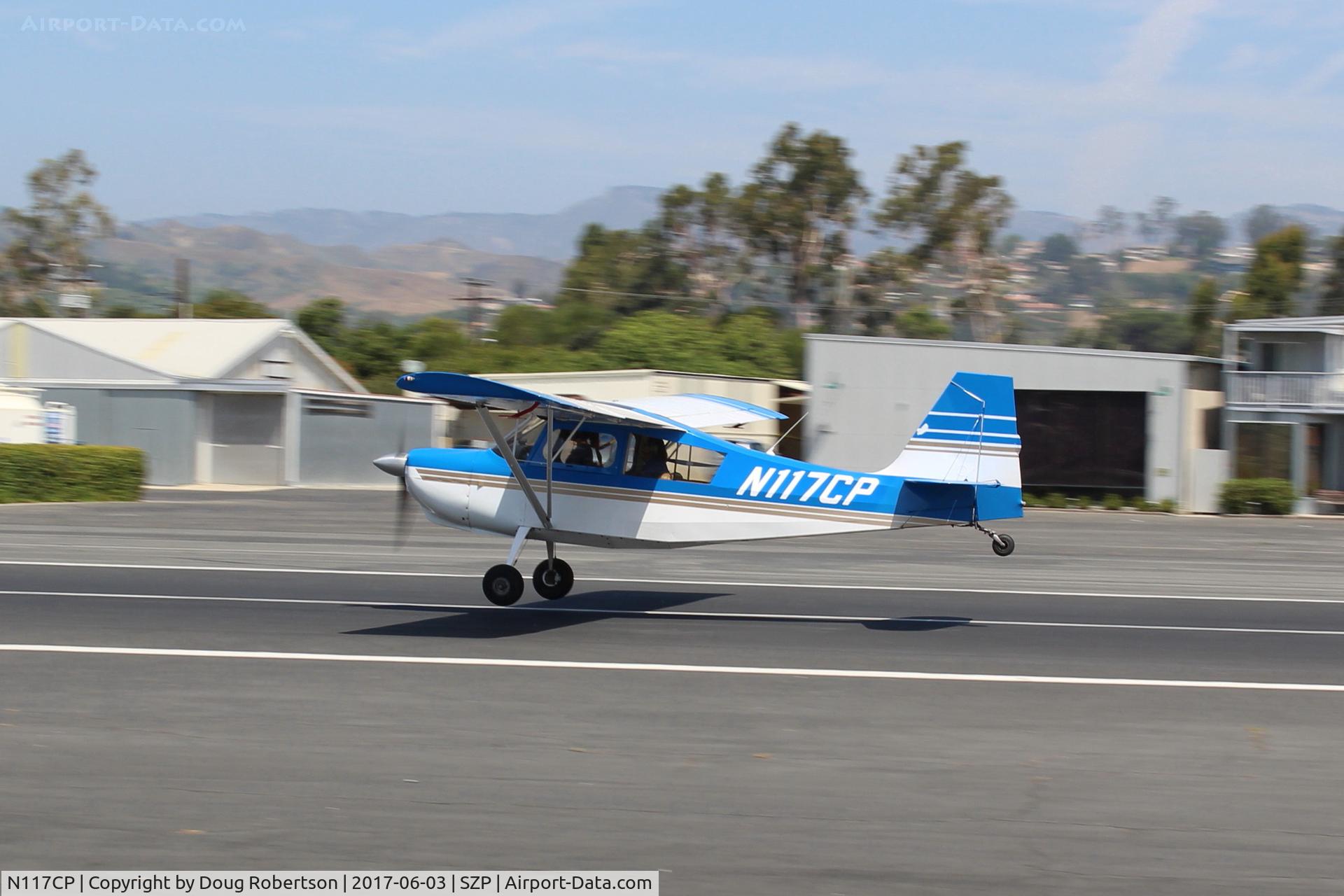 N117CP, American Champion 7GCBC Citabria C/N 1275-99, 1999 American Chamion 7GCBC CITABRIA, Lycoming O-320 150 Hp, red color aileron spades added, seconds from landing roll Rwy 22