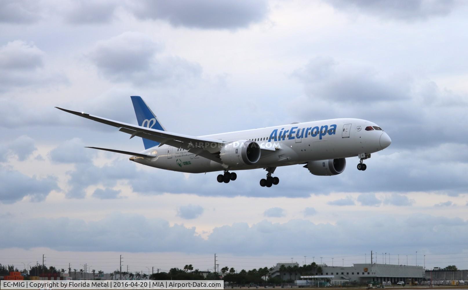EC-MIG, 2016 Boeing 787-8 Dreamliner C/N 36412, Air Europa
