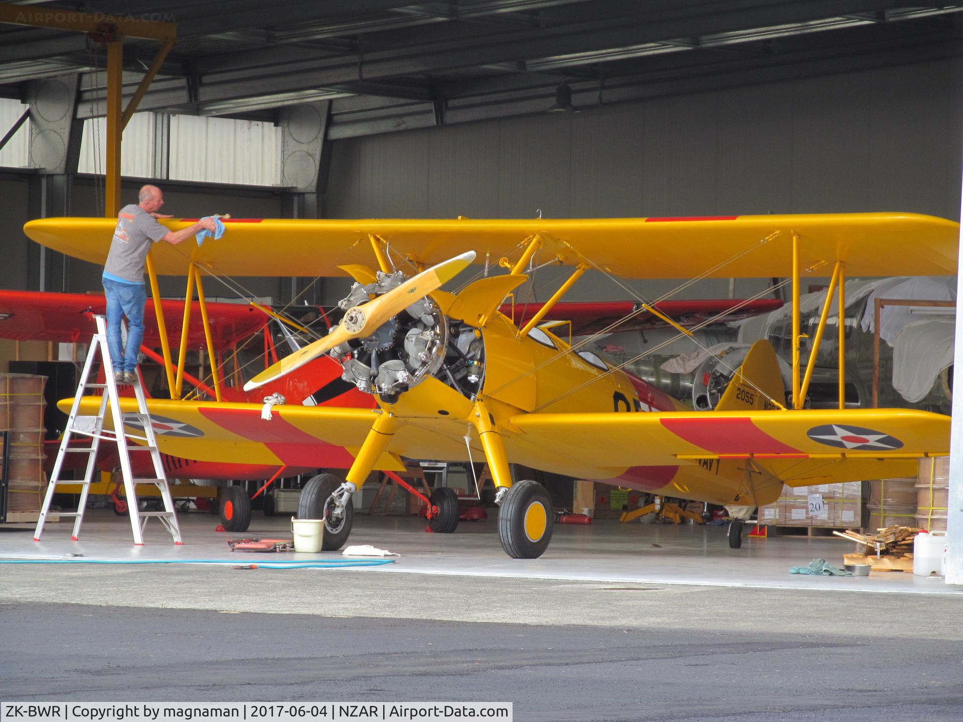 ZK-BWR, 1941 Boeing N2S-1 Kaydet (A75N1) C/N 75-2055, not coming out to play today
