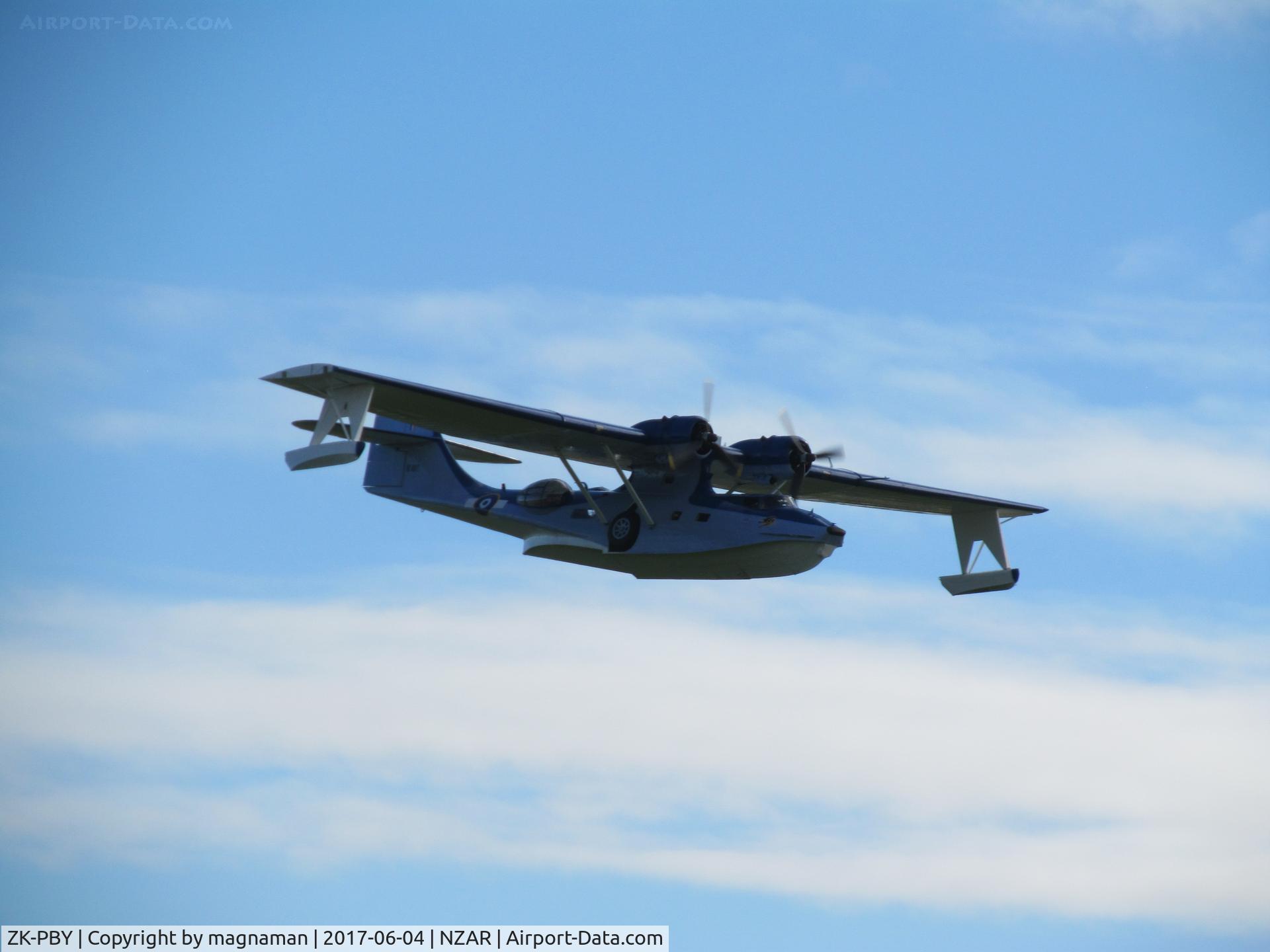 ZK-PBY, Consolidated Vultee PBY-5A Catalina C/N CV-357, doing its stuff