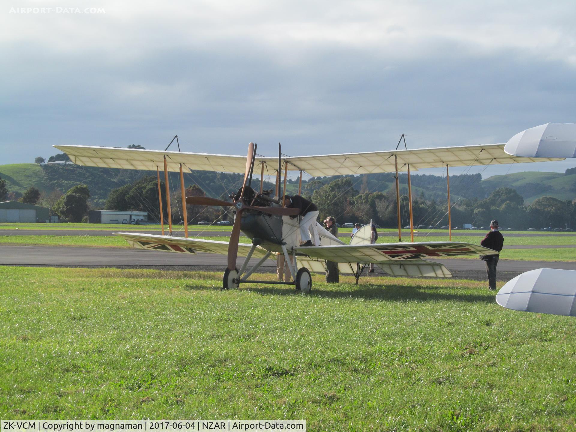 ZK-VCM, The Vintage Aviator BE2e-1 C/N 11233, about to fly out on display