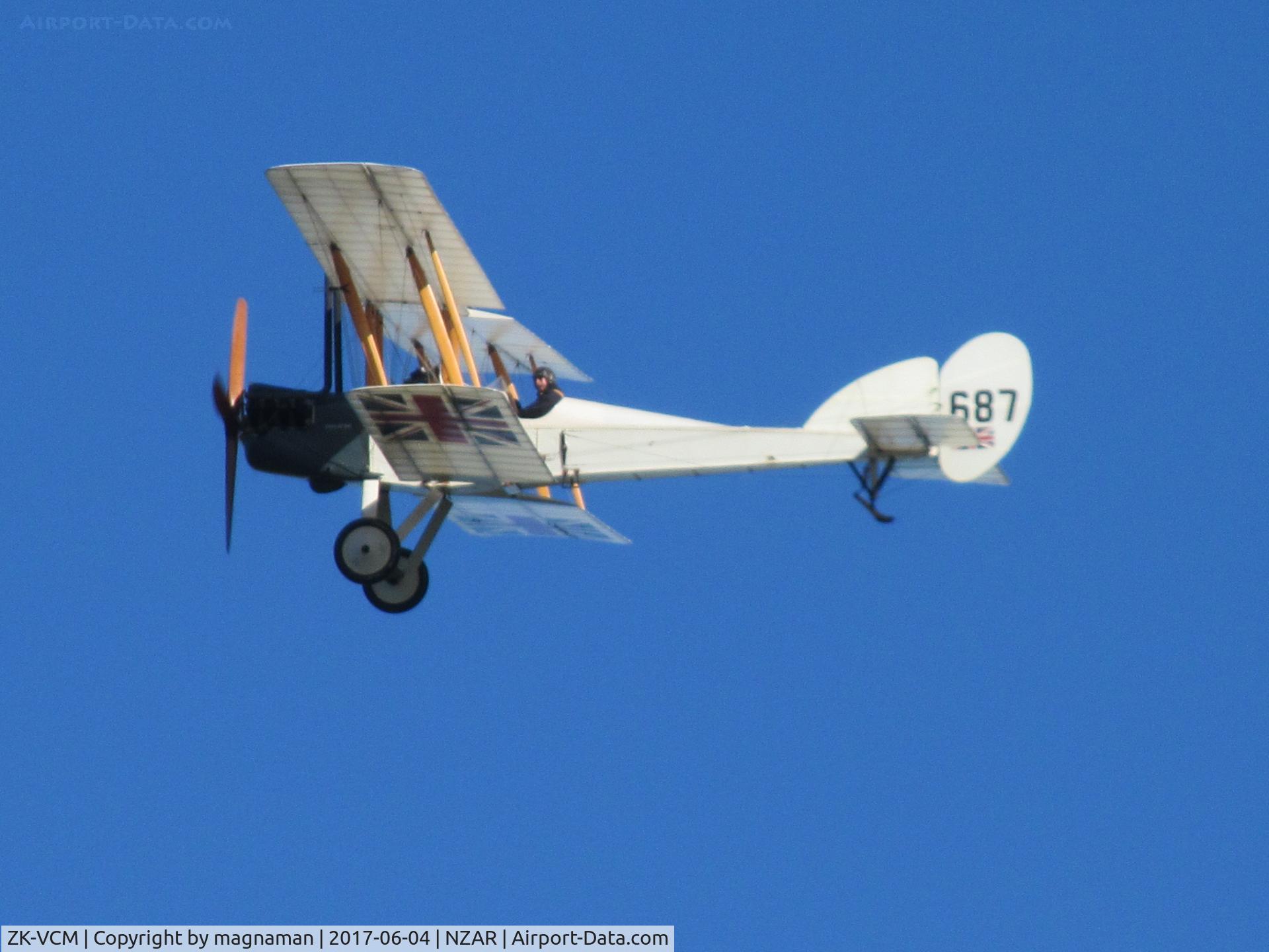ZK-VCM, The Vintage Aviator BE2e-1 C/N 11233, flying thanks to very little wind